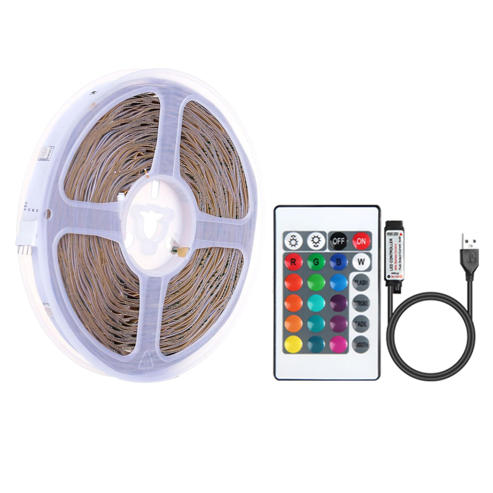 NATEFEMIN 17ft LED Strip Lights Color Changing Mood lamp RGB Color Changing, USB SMD 5050 LED Rope Light, Under Cabinet Strip Light