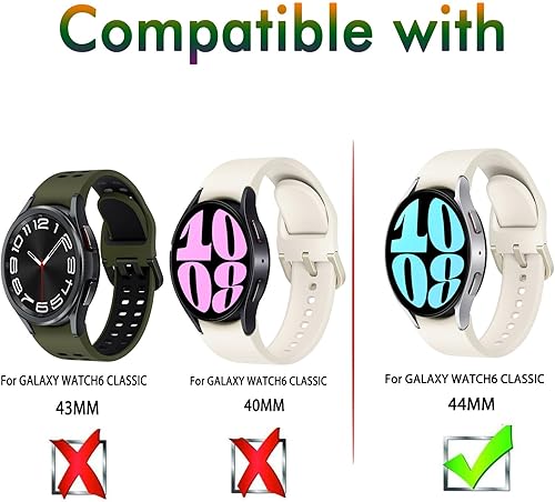 Miniatura 2 de Paquete de 4 protectores de pantalla para Samsung Galaxy Watch 7, 6, 5, 4 (1.732 in), vidrio templado, sensible al tacto, dureza 9H