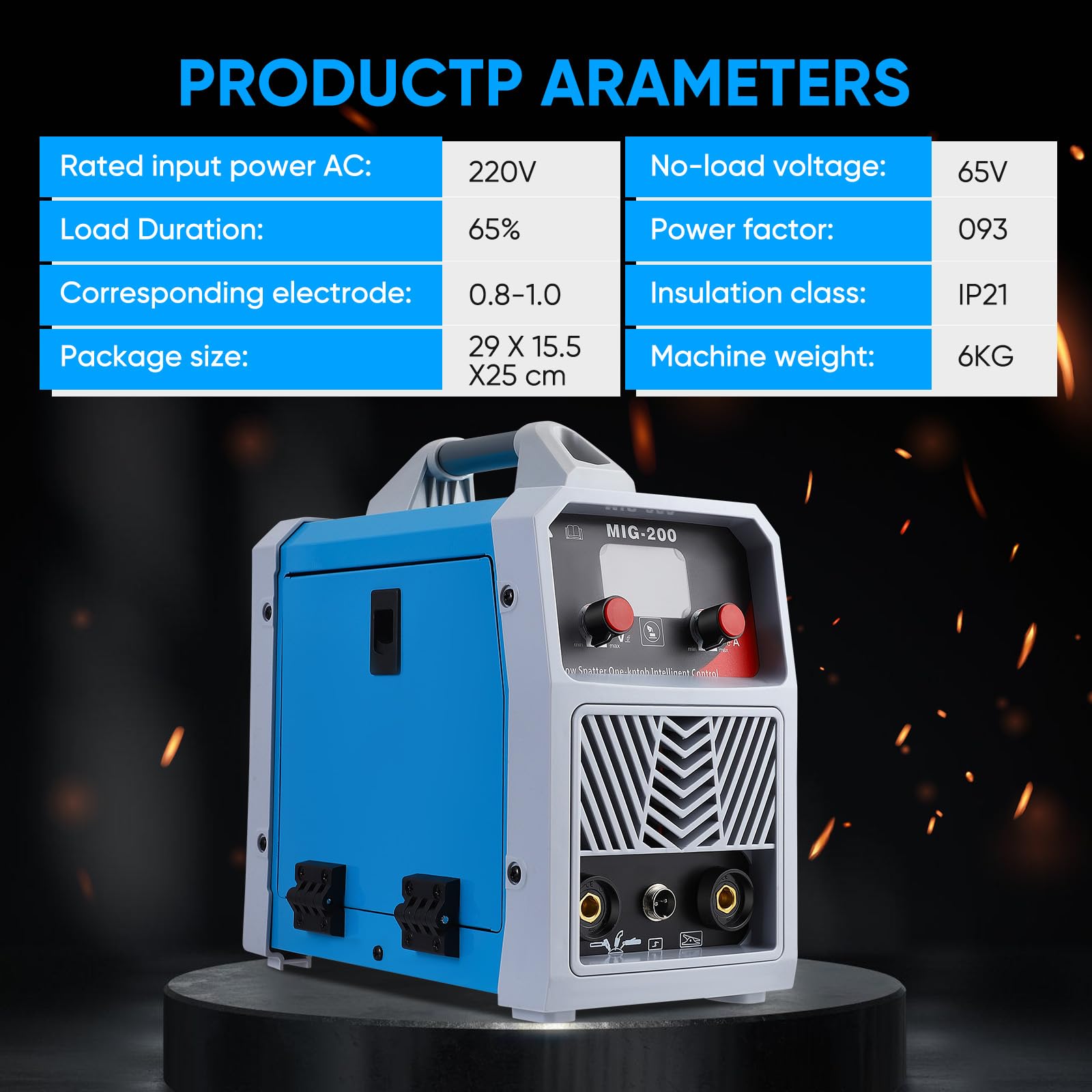 Saldatrice inverter ARC/MIG/TIG, saldatrice digitale 3 in 1, Saldatrice portatile, pistola per saldatura,pinza di messa a terra, maschera, spazzola, bacchette e filo per saldatura