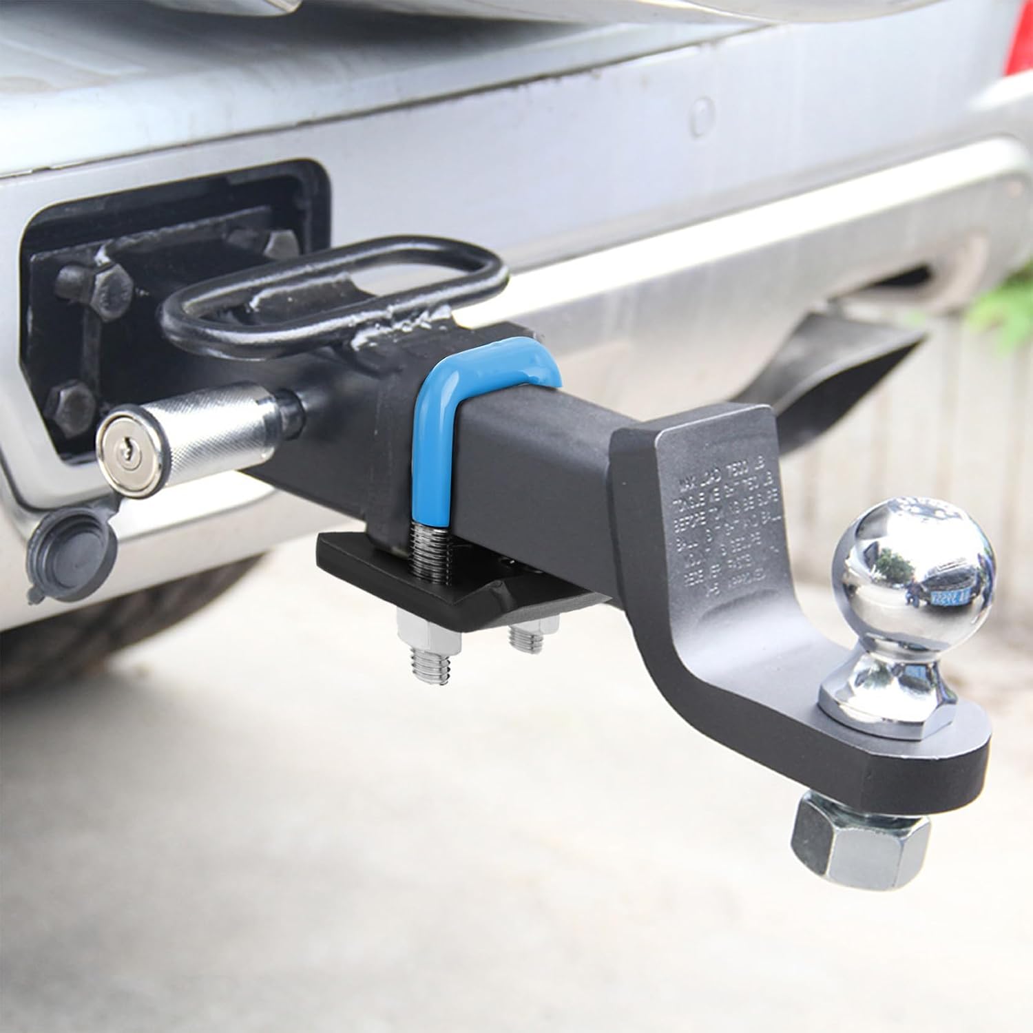 Hitch Tightener for 1.25" and 2" Hitches, Heavy Duty Anti Rattle Hitch Stabilizer with Rubber Coated Reduce Movement On Hitch Mount Cargo Carrier Bike Rack, Blue (2 Pack)