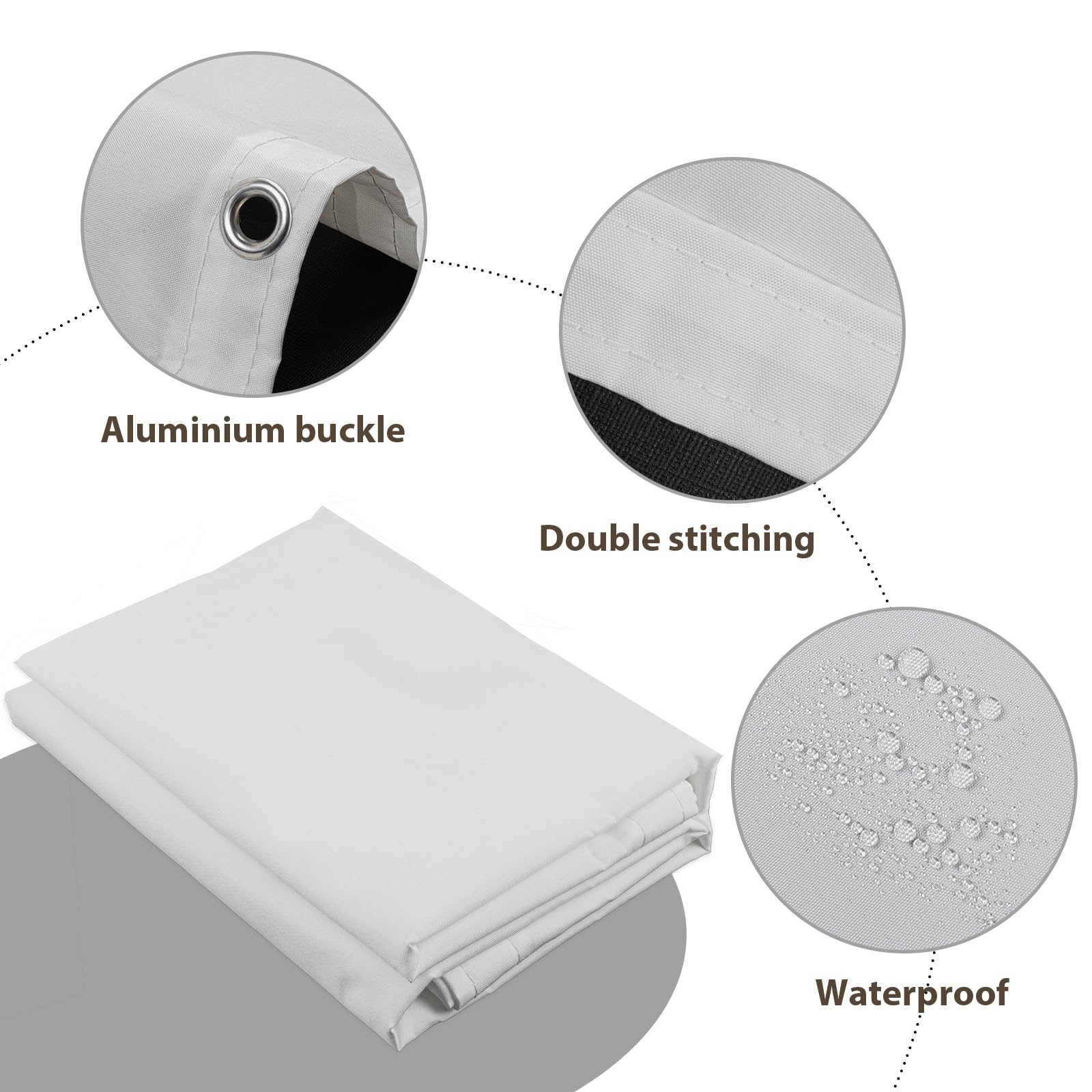 COOL AREA Frangivista Balcono Schermi Divisori e Protettivi per Balconi (PES) 90x500cm per Balcone da Giardino Esterno,White