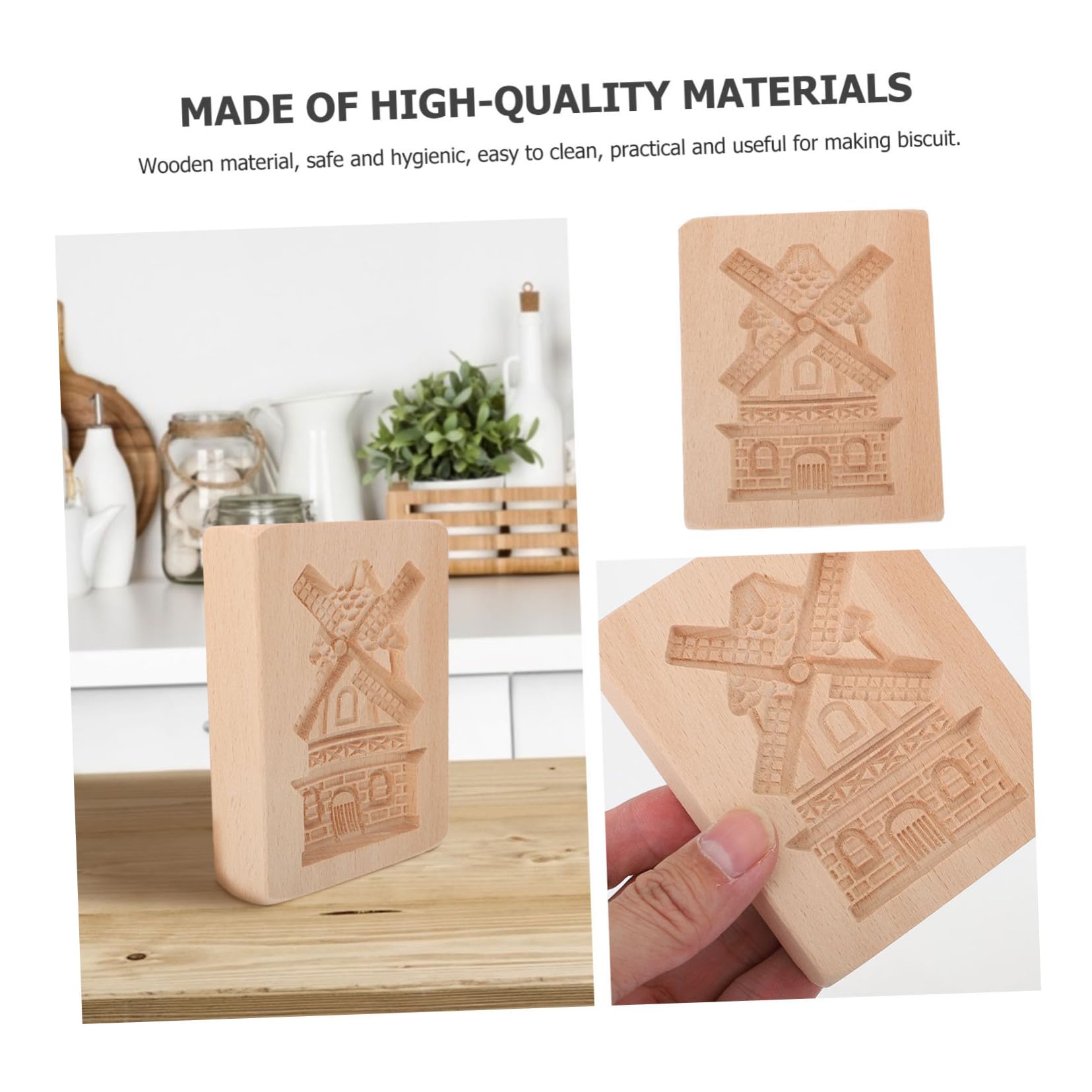 3 Piezas Cortador De Galletas De Madera Sello De La Impresora Precioso Molde Para Galletas Dulce De Chocolate Molde De Gofrado De Galletas Herramienta Para Hornear Mini Galletas