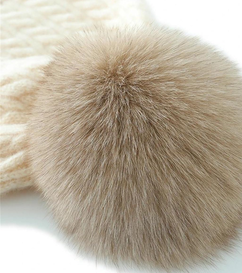 Gorro de lana para mujer, grueso y cálido, con textura, para invierno, casual, suave