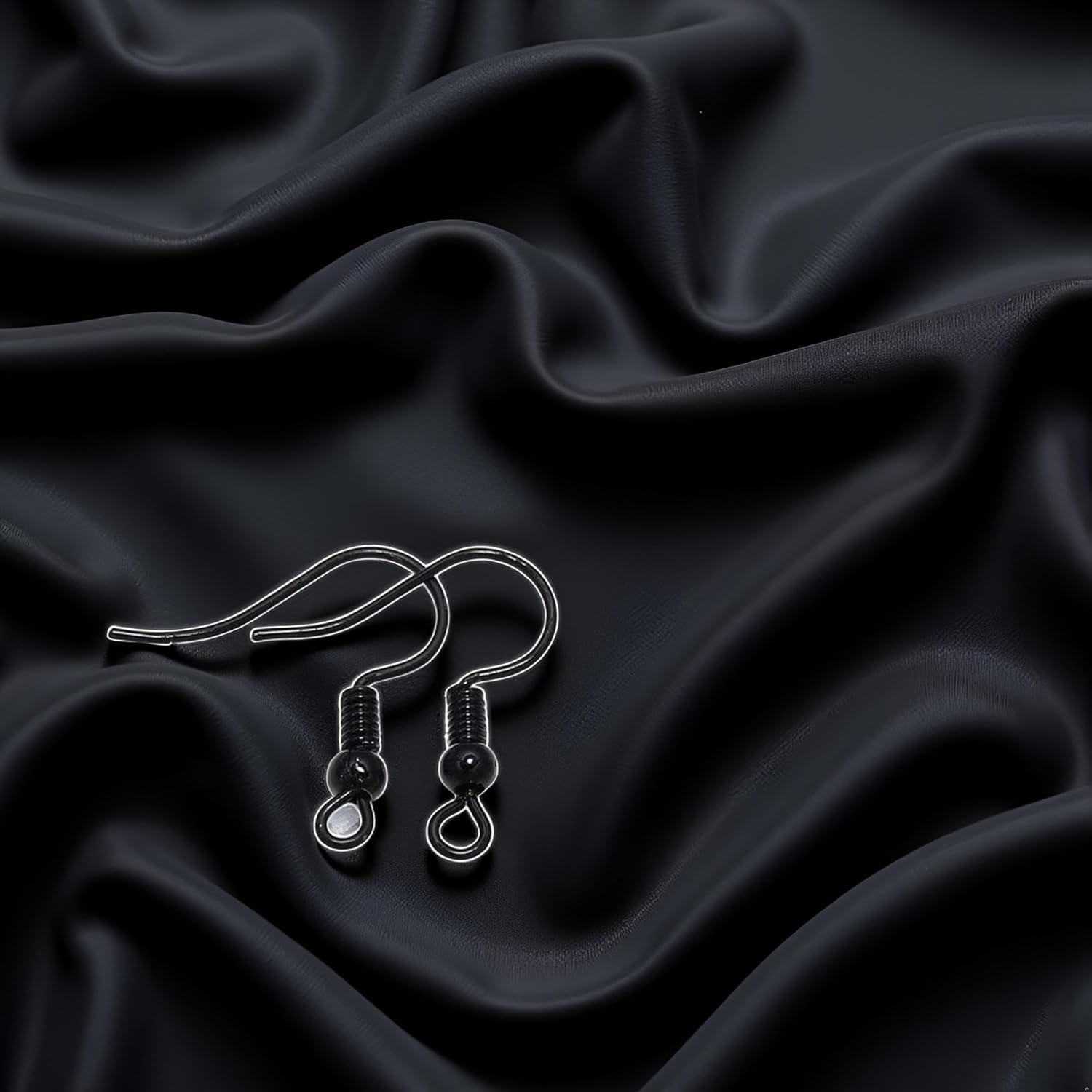100Pcs Black 20×17mm Black Earring Hooks Hypo-allergenic Ear Wires Fish Hooks with Ball and Coil Earring Wires Jewelry Findings for DIY Jewelry Making Parts Supplies,Jewelry Findings - Image 7