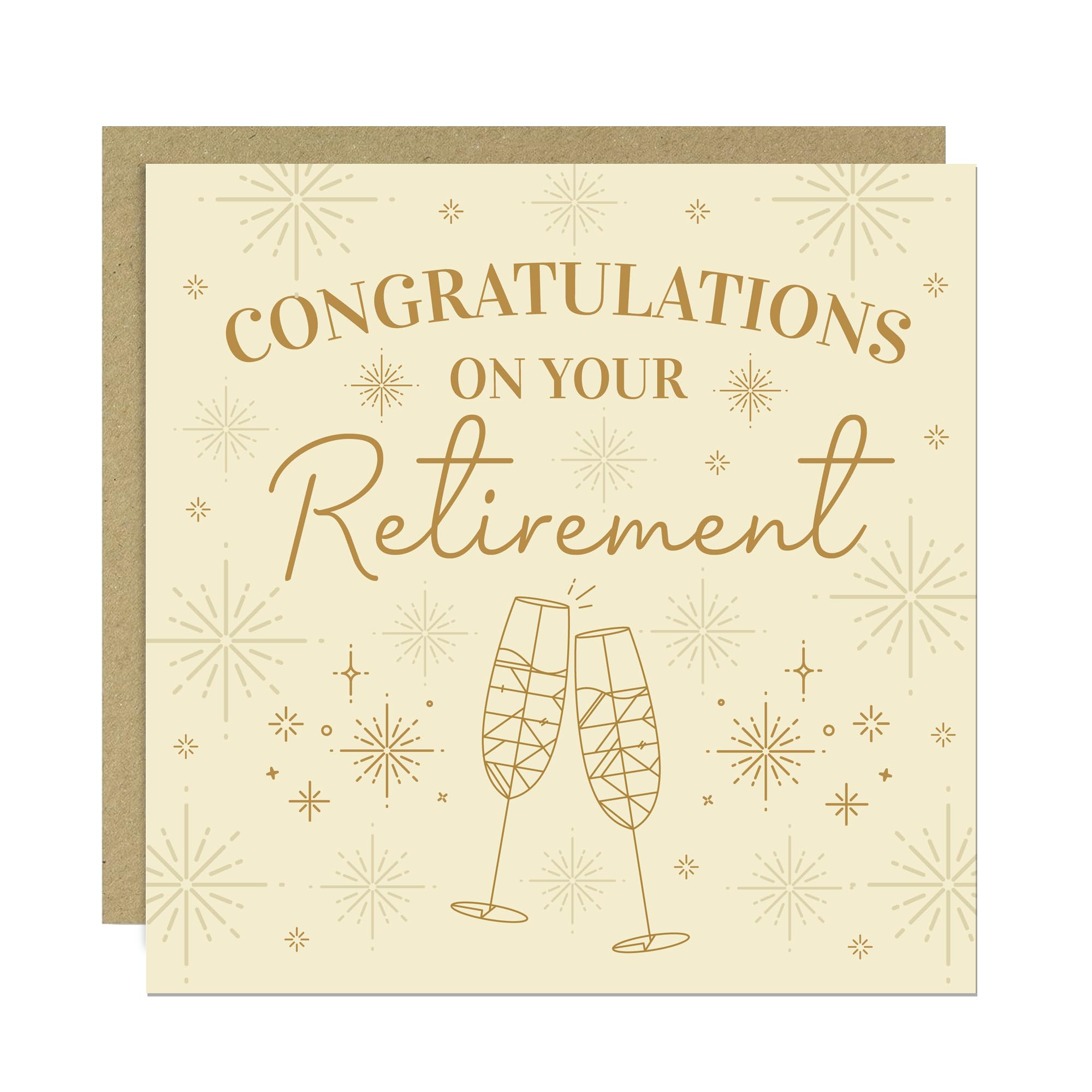 RED OCEAN Retirement Congratulations Card For Women Men | Happy Retirement Card | Congratulations Card For Colleagues Teacher Friends Family | 145x145mm With Kraft Envelope
