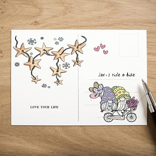 Miniatura 5 de Sellos transparentes de flores para el día de San Valentín para hacer tarjetas, gnomos, estrellas, corazón, copo de nieve, palabras, sellos de goma