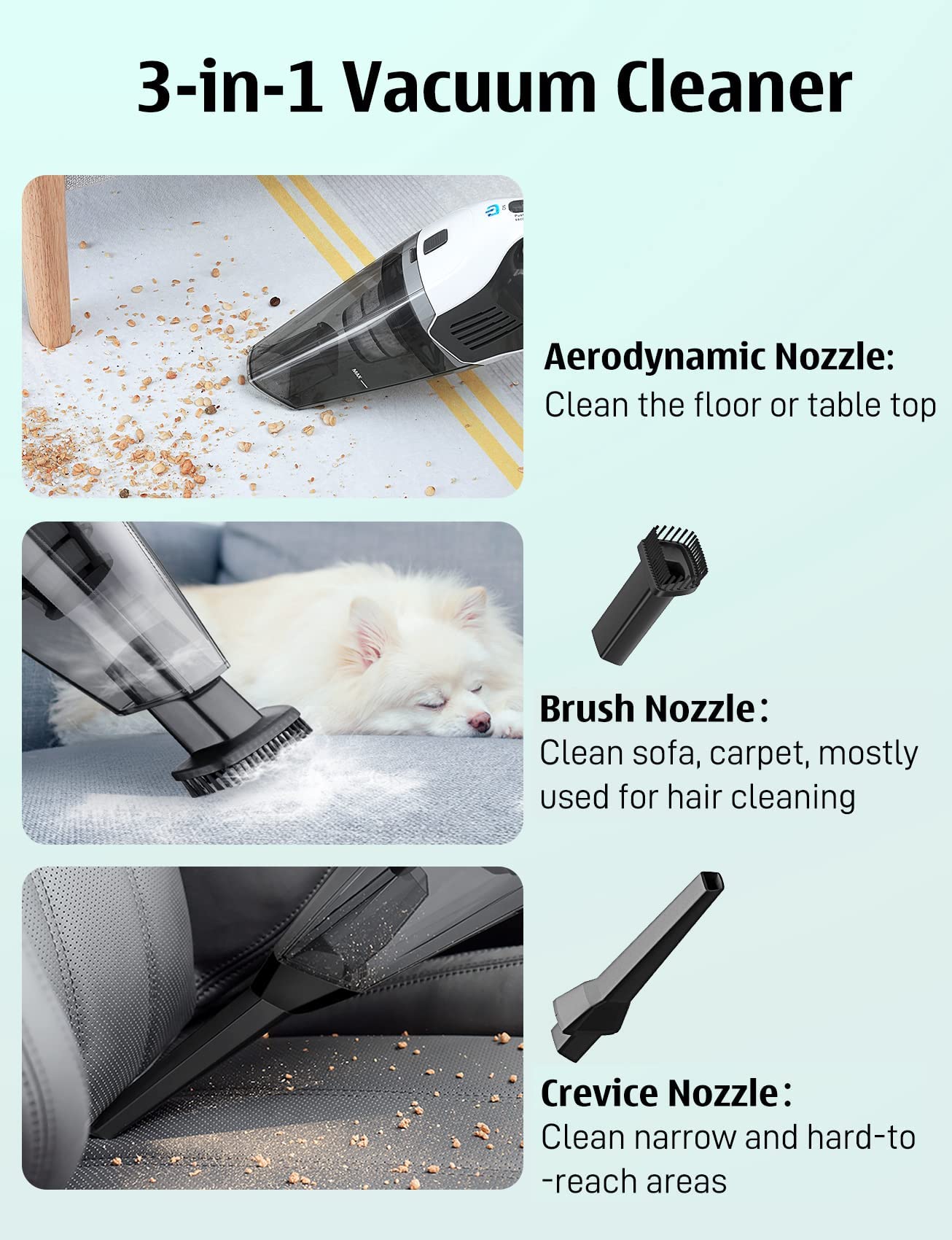 Buy Handheld Vacuum Cordless, Strong Suction Handheld Vacuums Wall