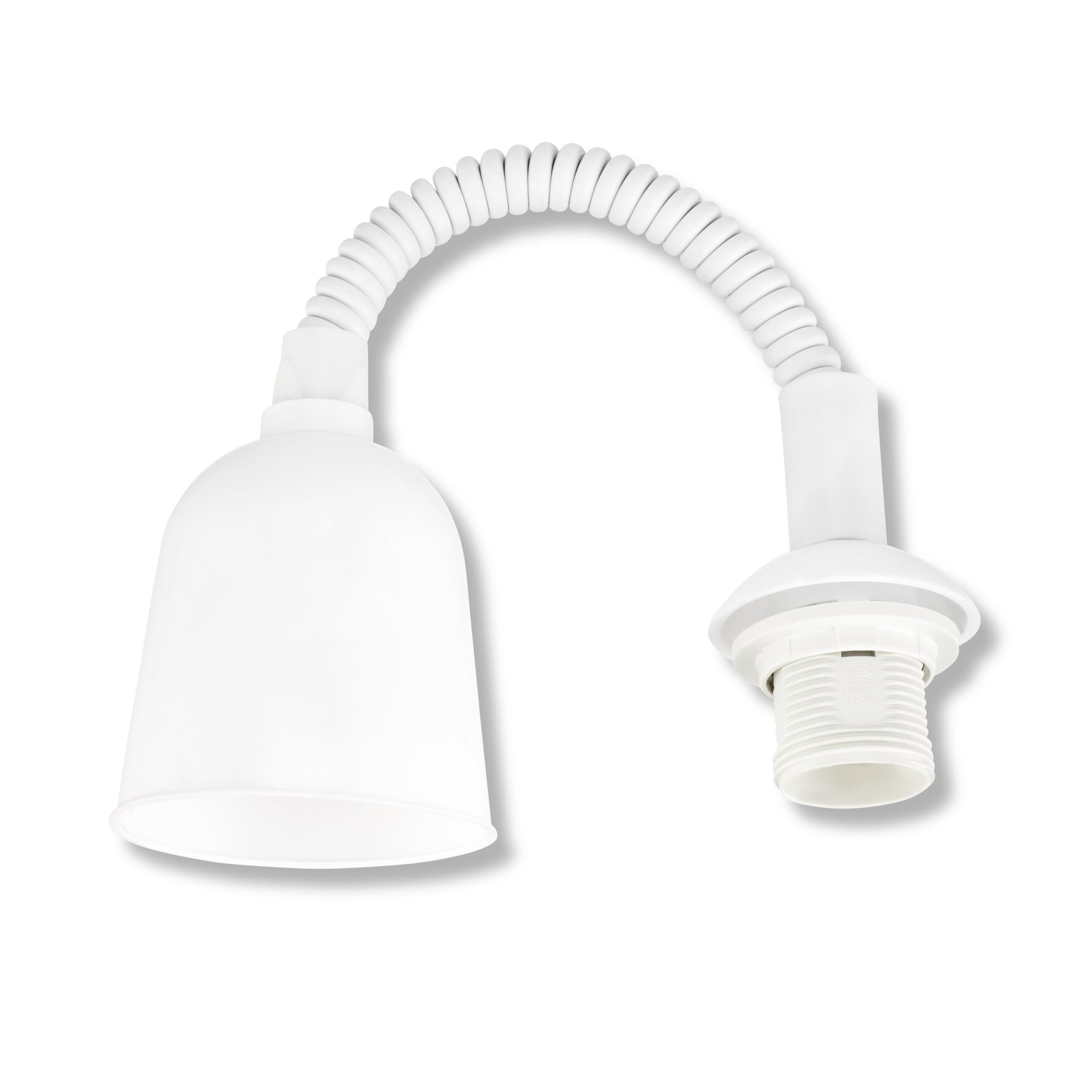 REV Lampenaufhängung - Zugpendel für Deckenleuchte, ausziehbar 50-130cm, max. 5kg, 60W (E27), 230V, weiß