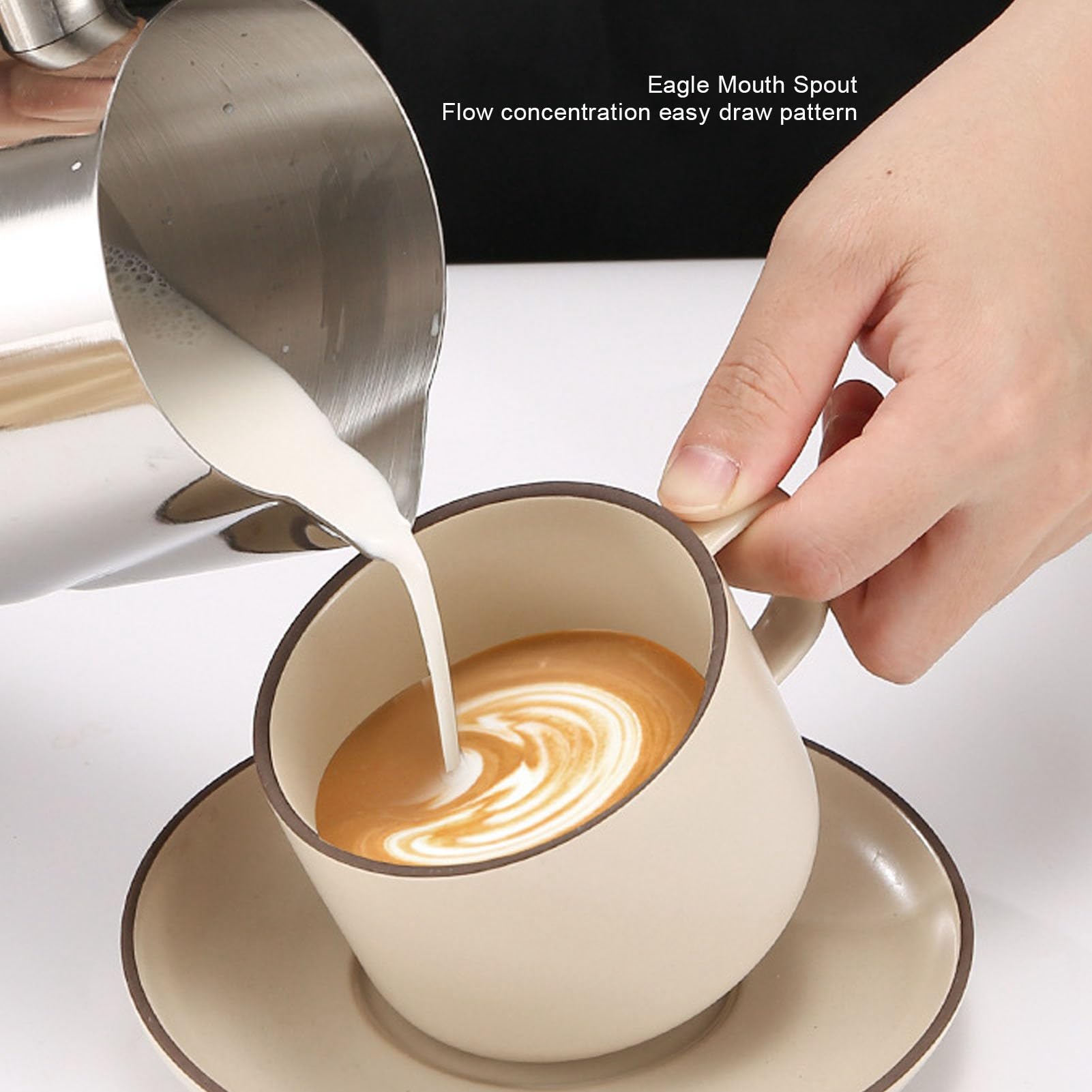 Milk Frother Cup Stainless Steel Milk Frothing Pitcher, Thicken No