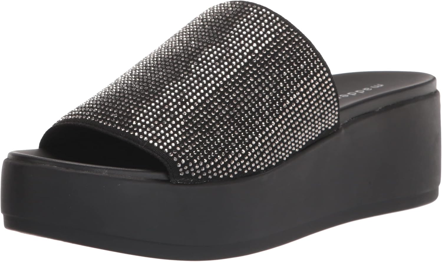 Madden Girl Women's Shelbi Wedge Sandal, Black Multi, 9.5