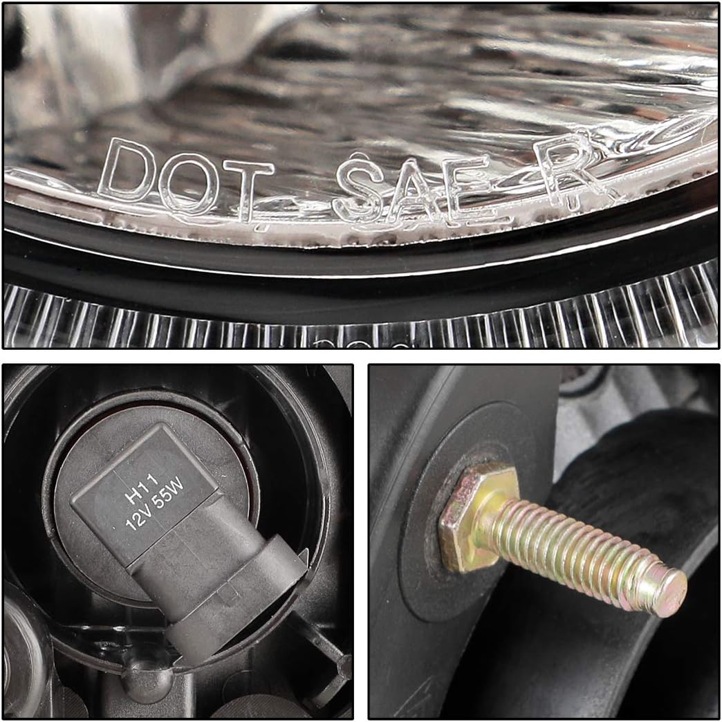 Winjet WJ30-0558-09 2013-2016 Subaru Outback Fog Light Replacement Pair Left & Right Driver Passenger Side OE Fitment Bulbs Included - Clear Lens