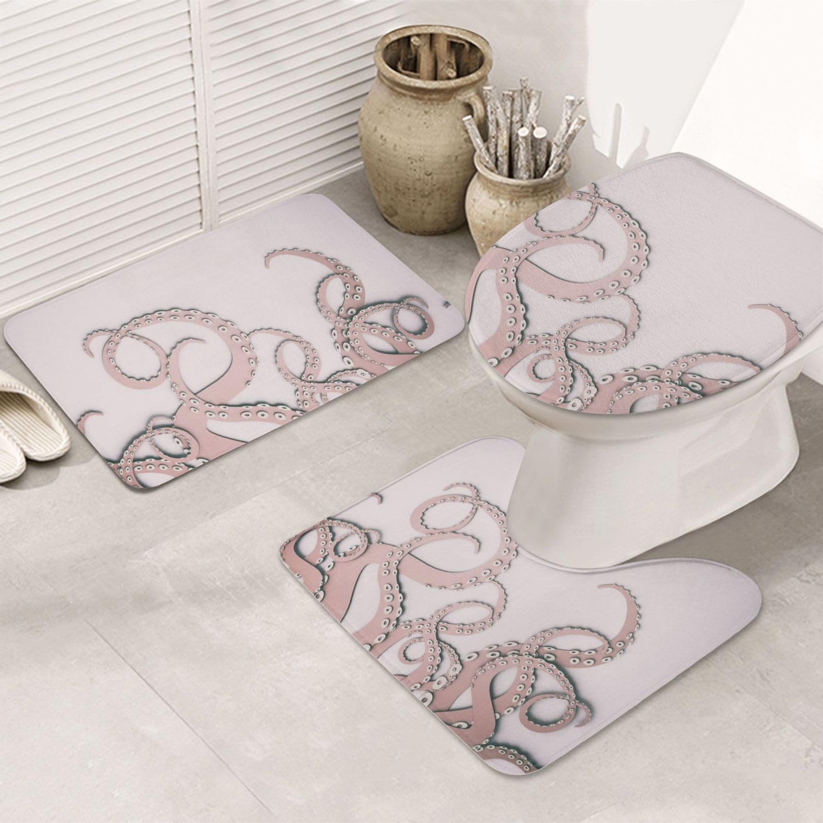 Tapis de bain pieuvre pour créer une ambiance marine moderne