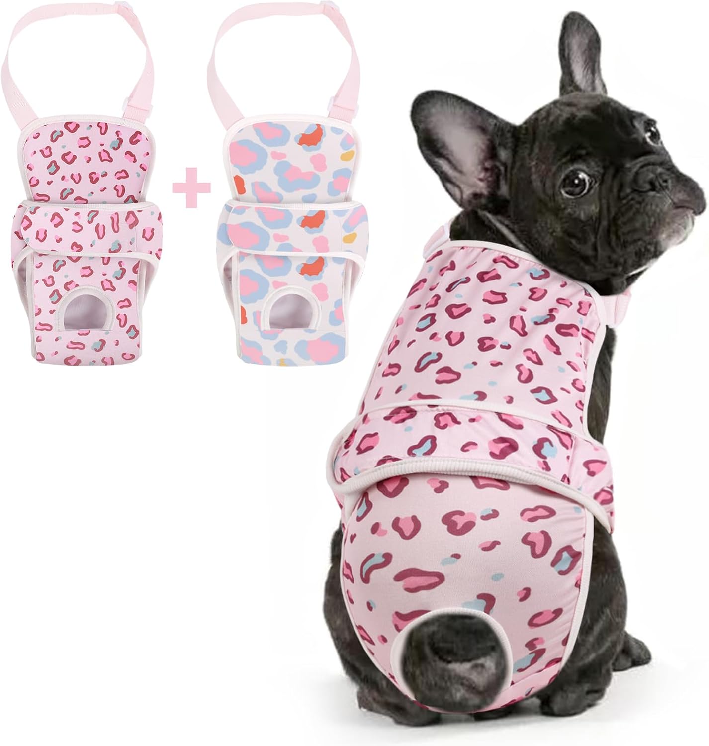 2 Pcs Dog Diaper Suspenders Female, Washable Dog Panties