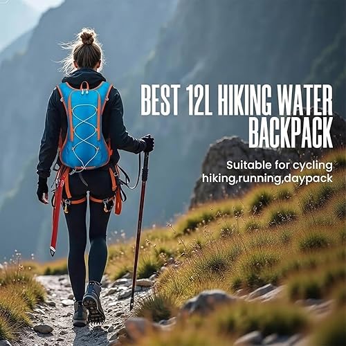 Miniatura 2 de Mochila de hidratación de 12L para mujeres y hombres, chaleco ligero para correr con bolsa de agua de 2 litros, paquete de agua para senderismo,