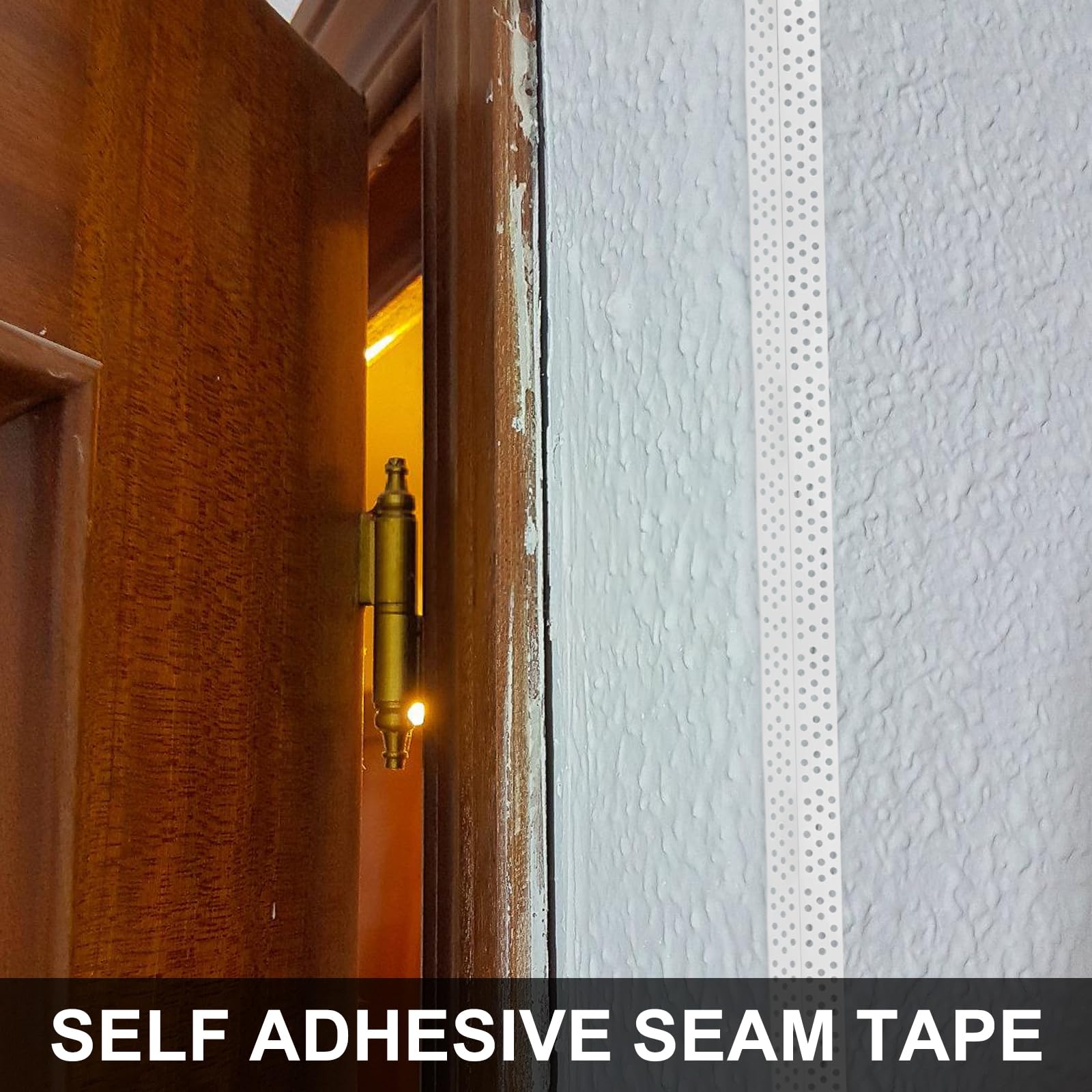 Asfrode Nastro Autoadesivo Per Giunture E Protezione Bordi Cartongesso, Nastro Sigillante Adesivo Per Giunzioni Lastre GK, 40 M