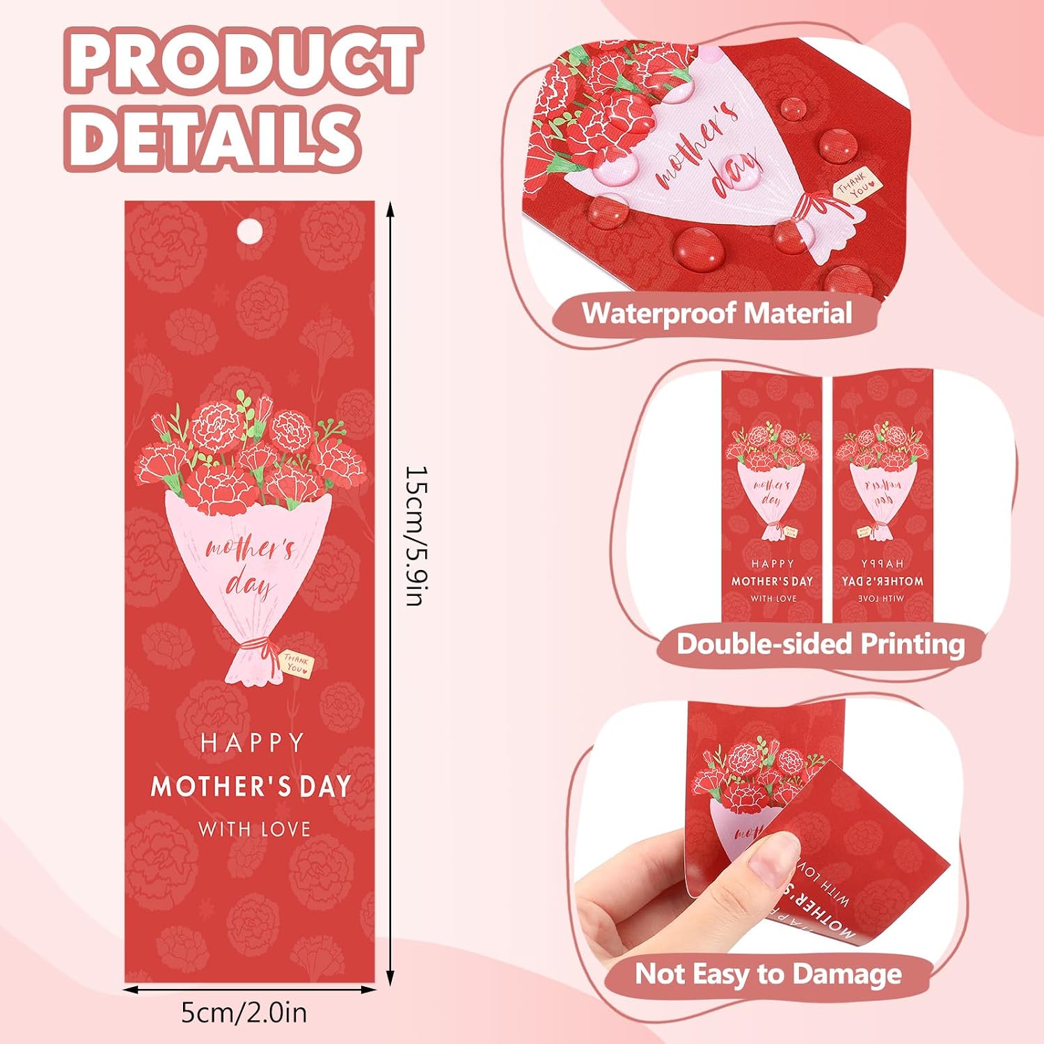 Eaasty 50 Sets Mother's Day Appreciation Gifts Set Mom Pen and Bookmark for Mothers Party Favors Cute Mom Ballpoint Pen Bulk Thank You Gift Ideas for Women Birthday Accessories Office Souvenirs