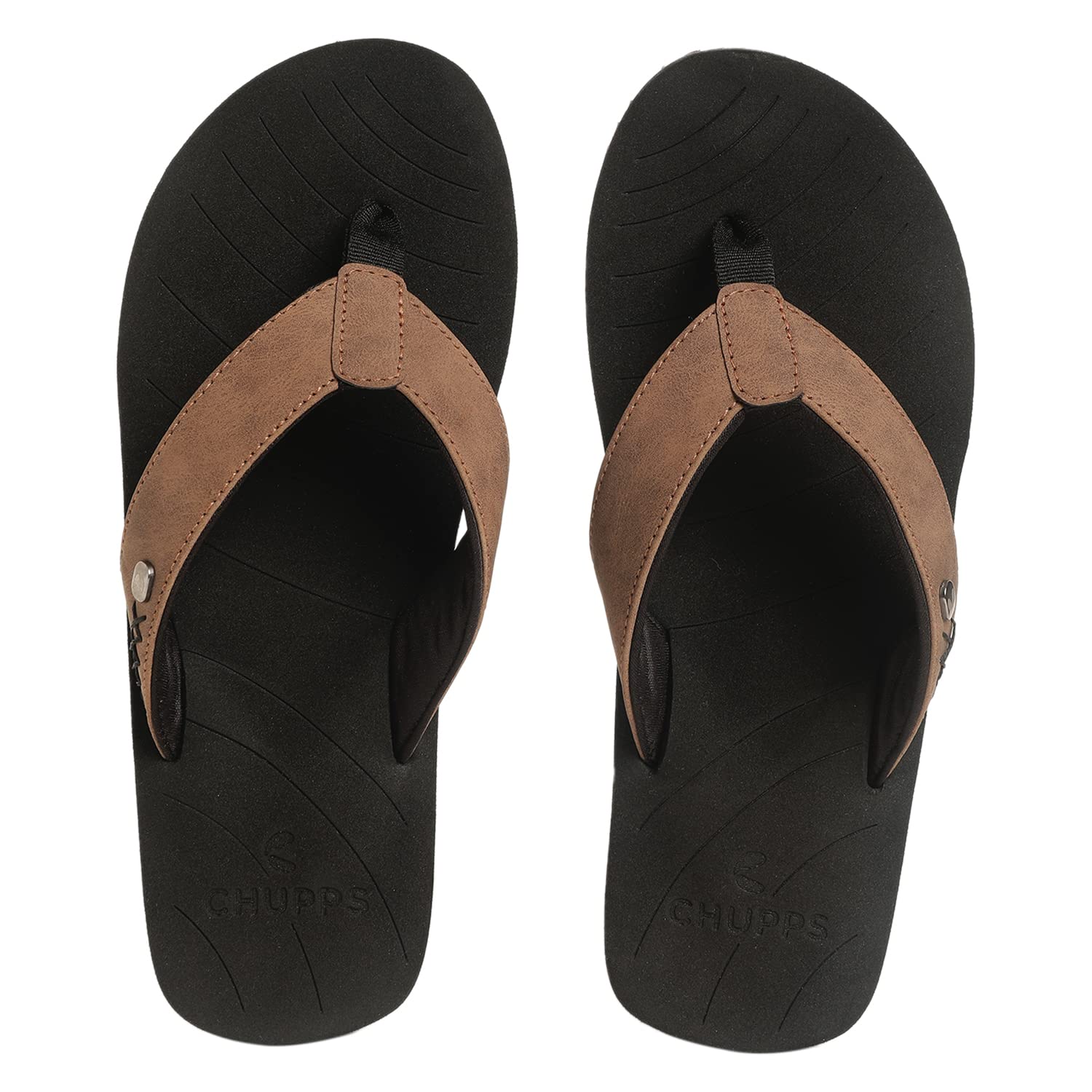 CHUPPS Mens WYLD Solid URO Foam Comfort Flip Flop -Recycled Materials Brown Black (B0C6K1DKC6) Amazon Price History, Amazon Price Tracker