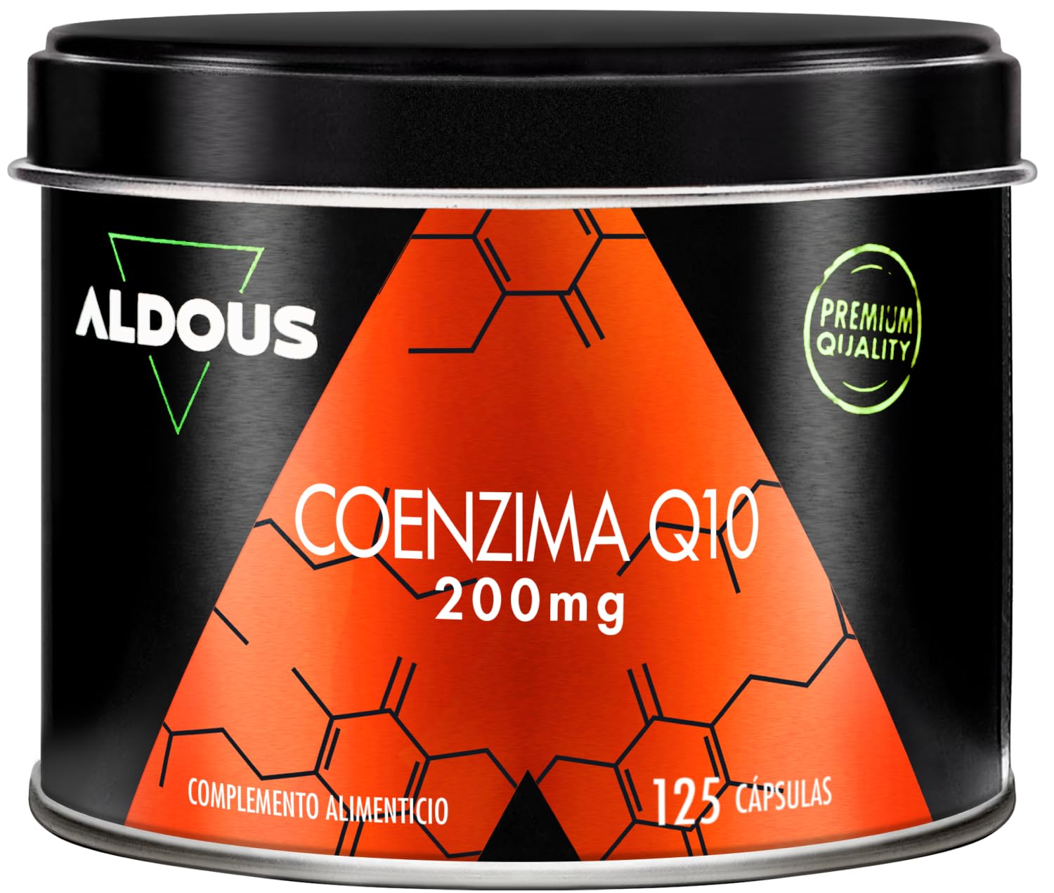Coenzima Q10 200mg Vegana - Para +4 meses - Q10 Coenzima Ubiquinona - Coq10 Fermentada Naturalmente - Energía Celular y Reducción del Cansancio - Antioxidante, Antiedad - Aldous