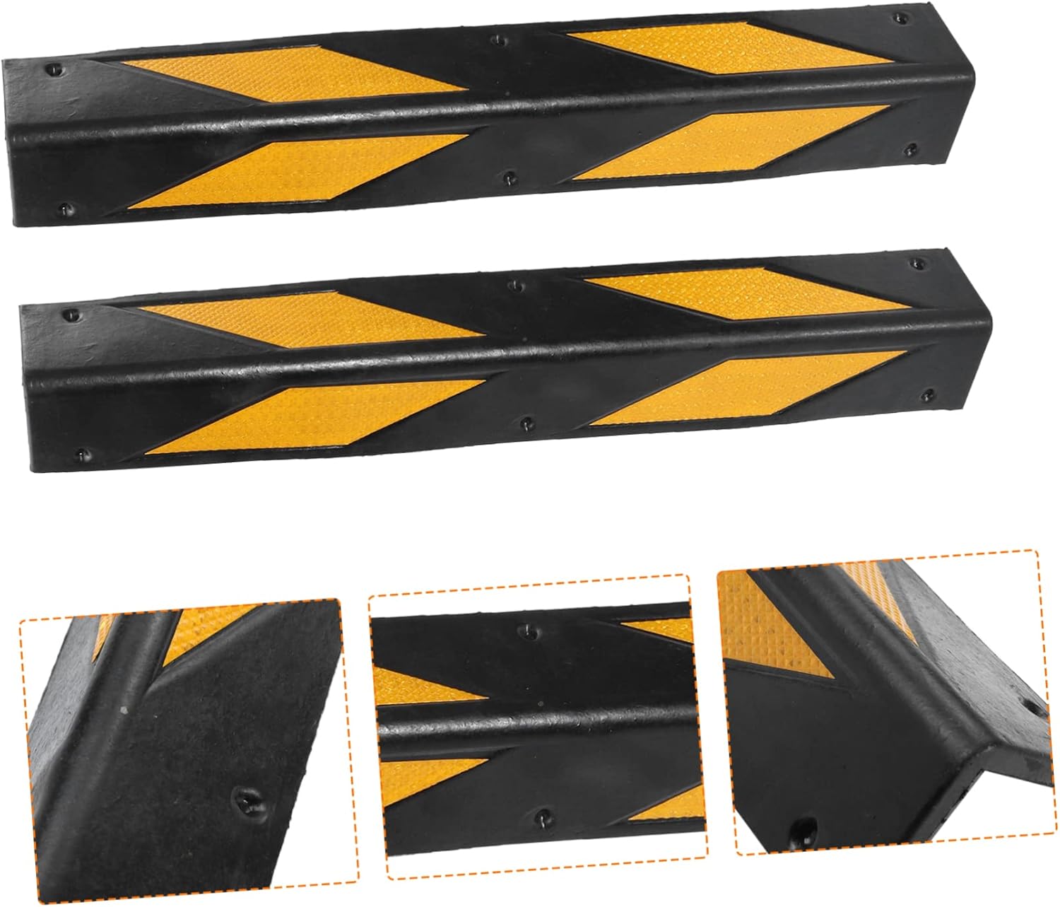 2pcs Reflective Wall Protectors Rubber Corner Guards Garage Corner Guards for Cars Wall Edge Protectors