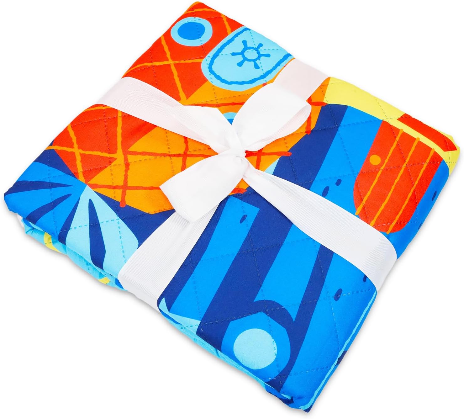 Spongebob Twin Bedding Set Bikini Bottom - Bundle of Spongebob Bedspread, Flat Sheet, Fitted Sheet, Pillowcase, Stickers, More | Room Decor - Image 6