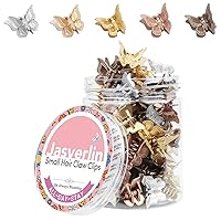 Vista 8 de Pinzas de mariposa mini brillantes, accesorios de cabello coloridos y brillantes para niñas y mujeres - Estilo 90s Y2K lindo, pequeño, mini clip