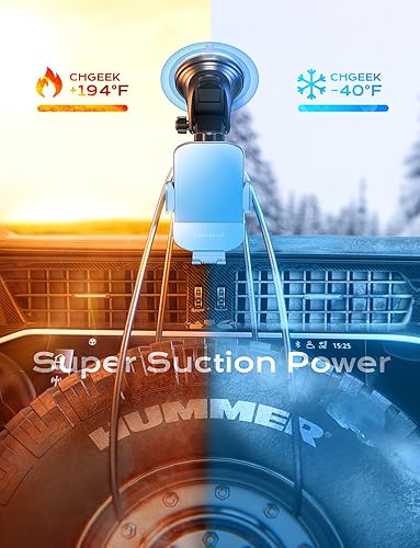 Miniatura 24 de CHGeek Cargador de coche inalámbrico, carga rápida de 15 W, soporte de teléfono para iPhone 15 14 13 12 11 Pro Max Xs, Samsung Galaxy S25 Ultra S24