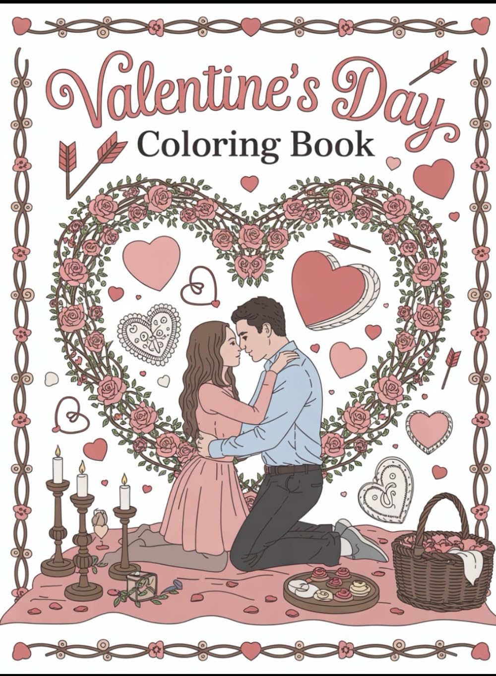 Hearts in Harmony: A Romantic Valentine’s Day Coloring Book for Adults and Teens to Relax, Unwind, and Celebrate Love