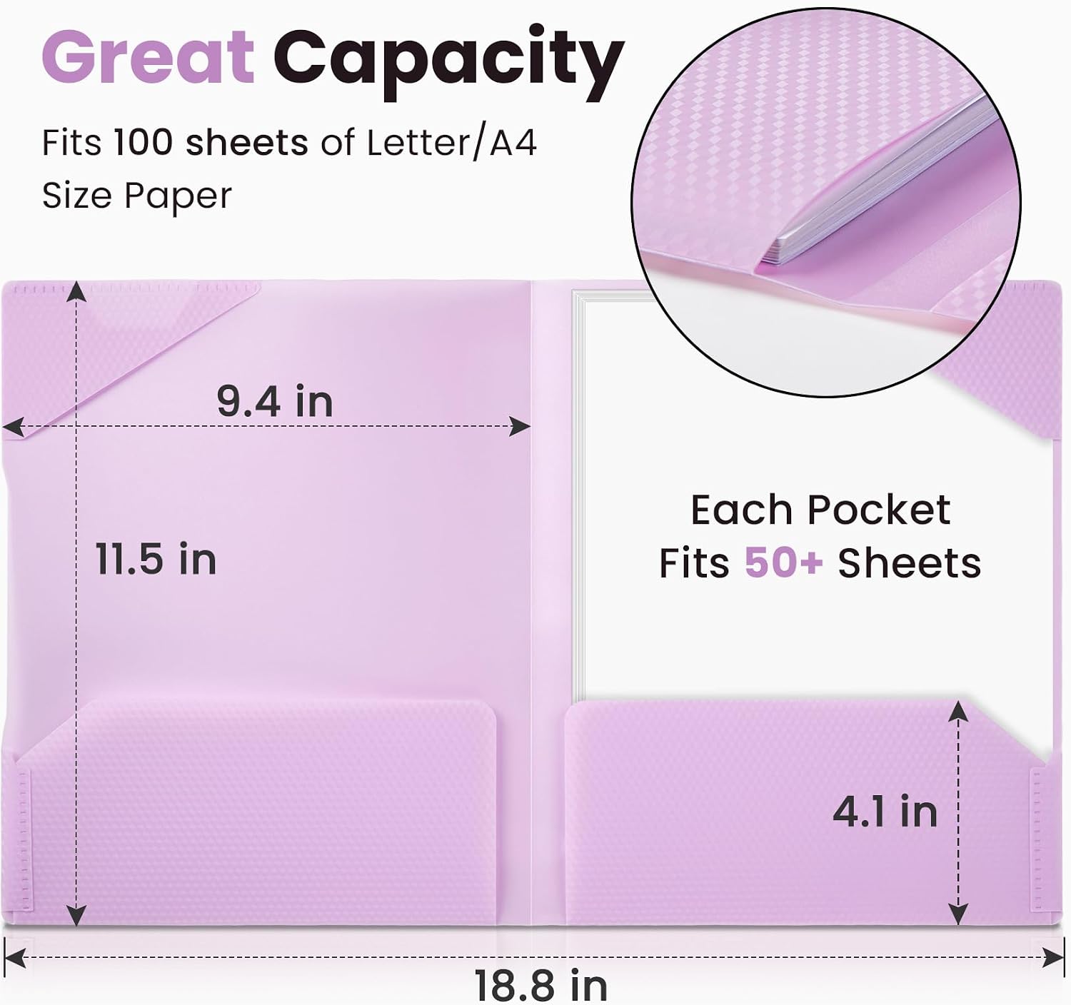 Sooez 6 Pack Folders with Pockets, 2 Pocket Folders image 3