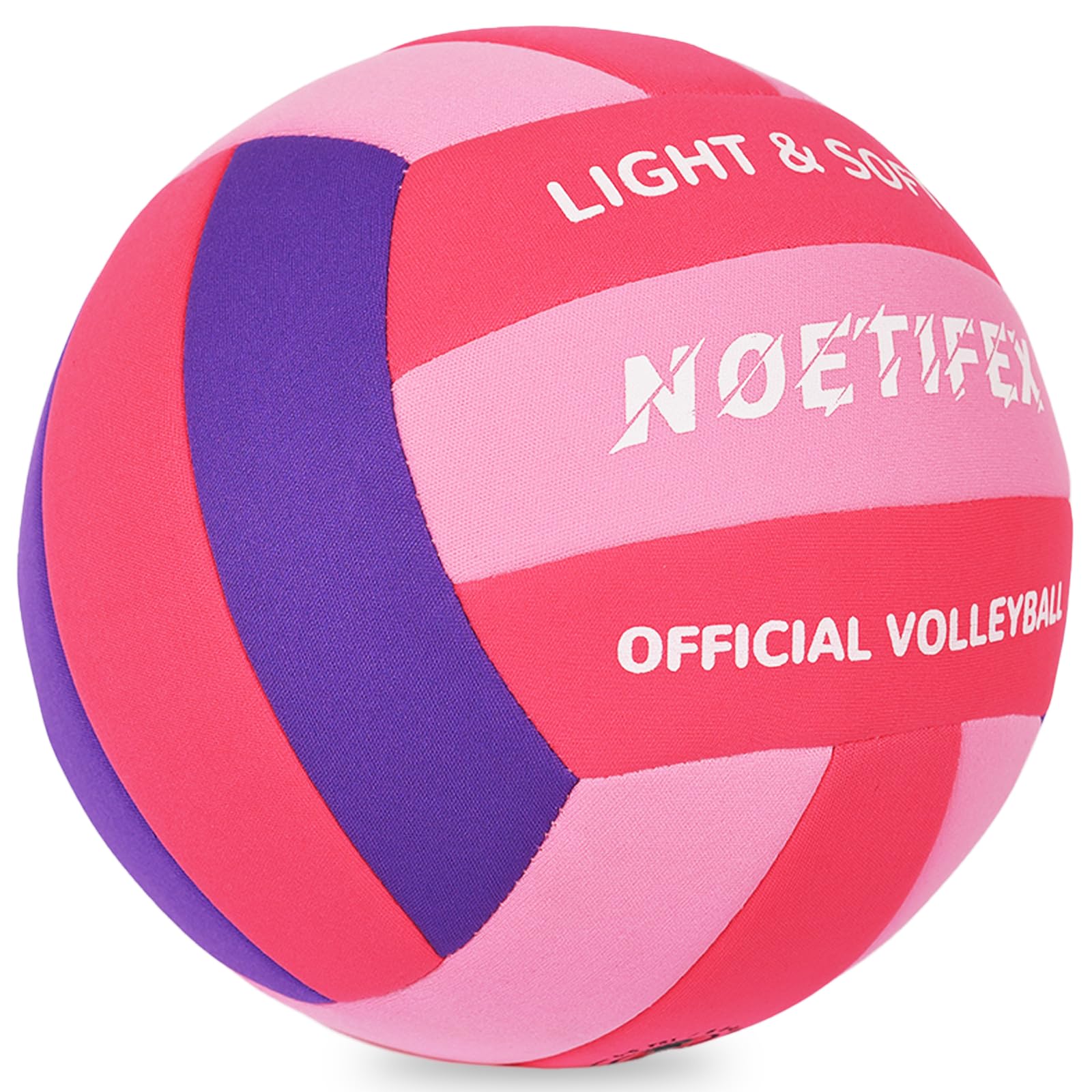 Soft Volleyball-Super Soft Fabric Light Volleyball for Indoor Practice Safe and Quiet Kids Youth Beginners House Yard Training Practice Games(Deflated)
