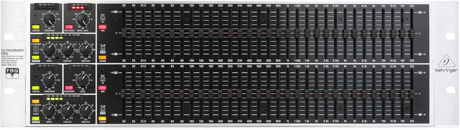 Behringer ULTRAGRAPH PRO FBQ6200HD High-Definition 31-Band Stereo Graphic Equalizer with FBQ Feedback Detection System