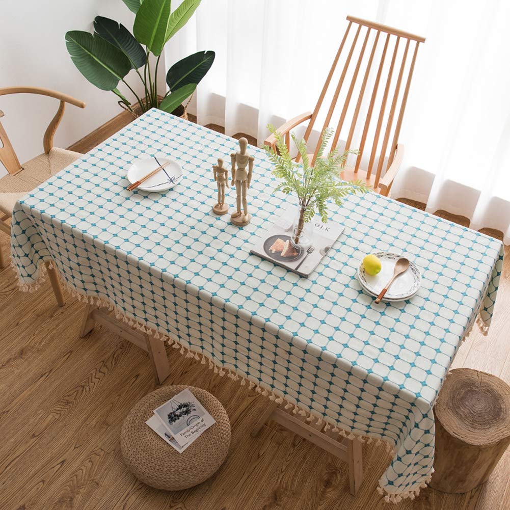 Nappe lin coton plaid salon de la maison table basse natte rectangulaire - 8