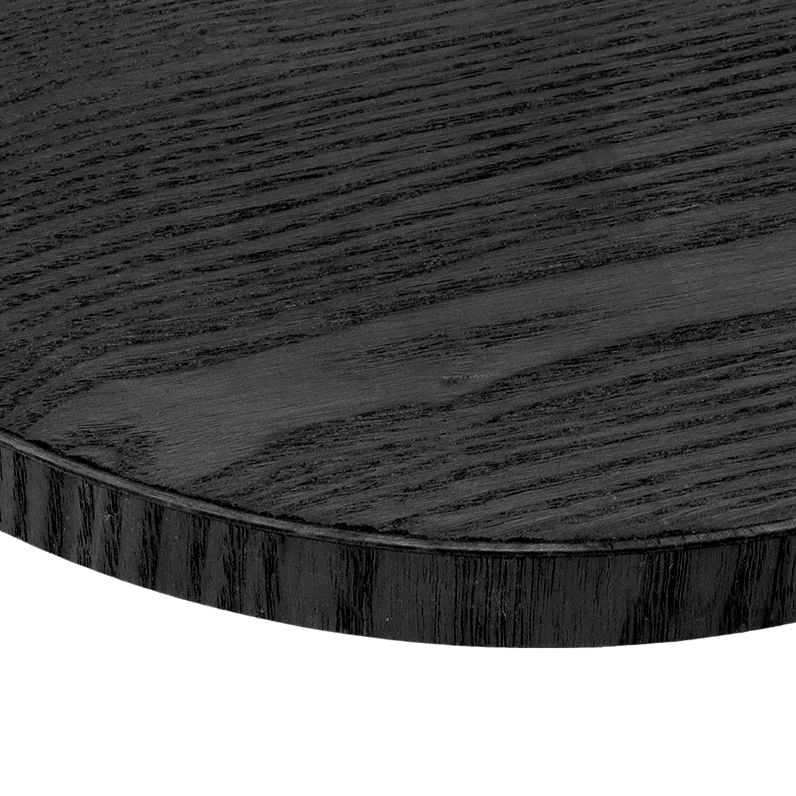 Juego de 4 bandejas redondas de madera para servir, platos de madera de fresno antideslizantes con bordes elevados, ideal para frutas, aire acondicionado y drin en restaurantes, cafeterías y uso