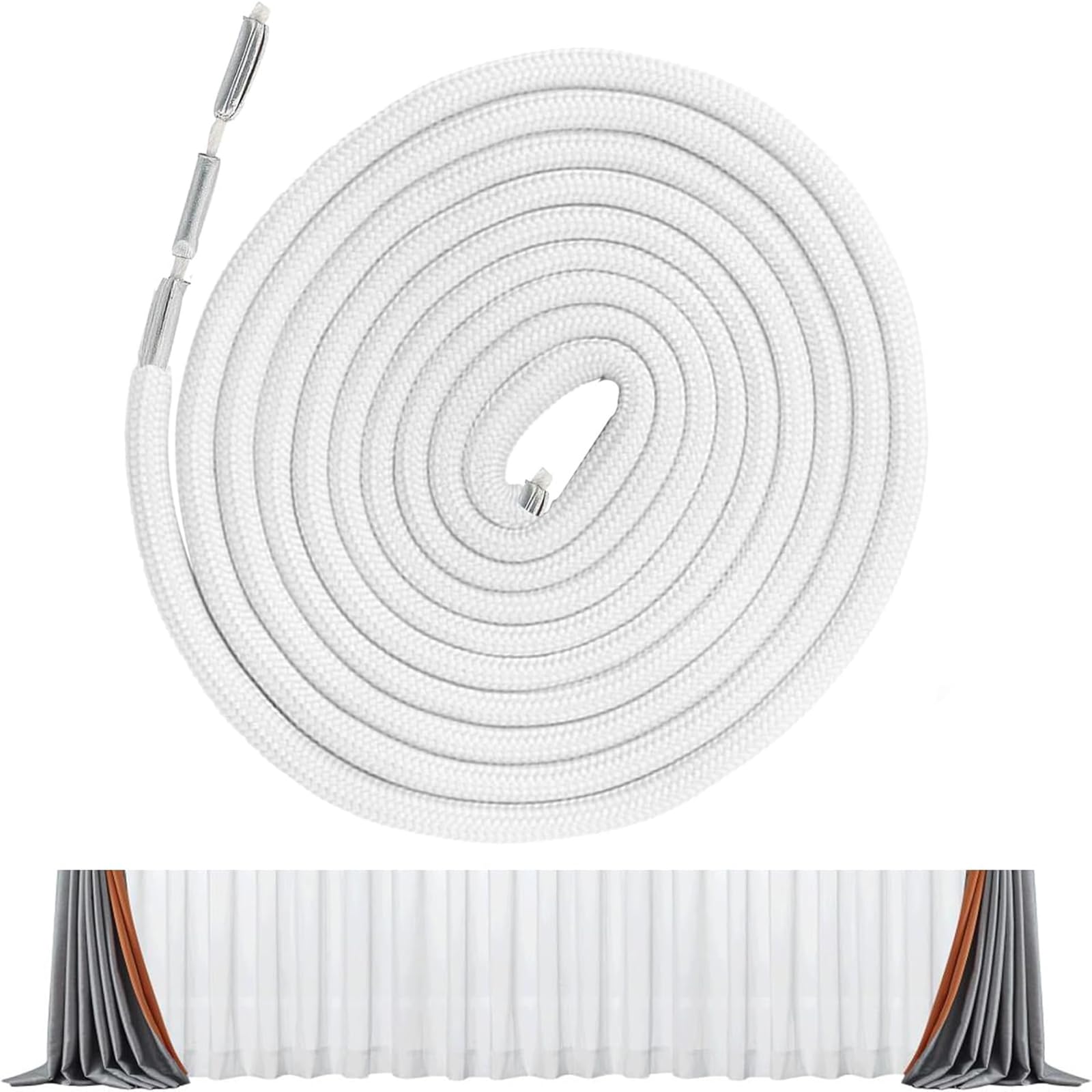 10 Meters Curtain Weights for Hems, 30g per Meter, Heavy Lead Tape with Polyester Wrap, Durable Curtain Wire for Drapes & Shower Curtains, Reusable Hem Weight