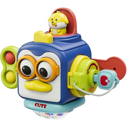 Montessori Toys for 1 Year Old, Sensory Toys for Toddlers 1-3, Travel Activities Busy Cube, Baby Gifts for 12 18 Month, Motor Skills Educational Learning Toys