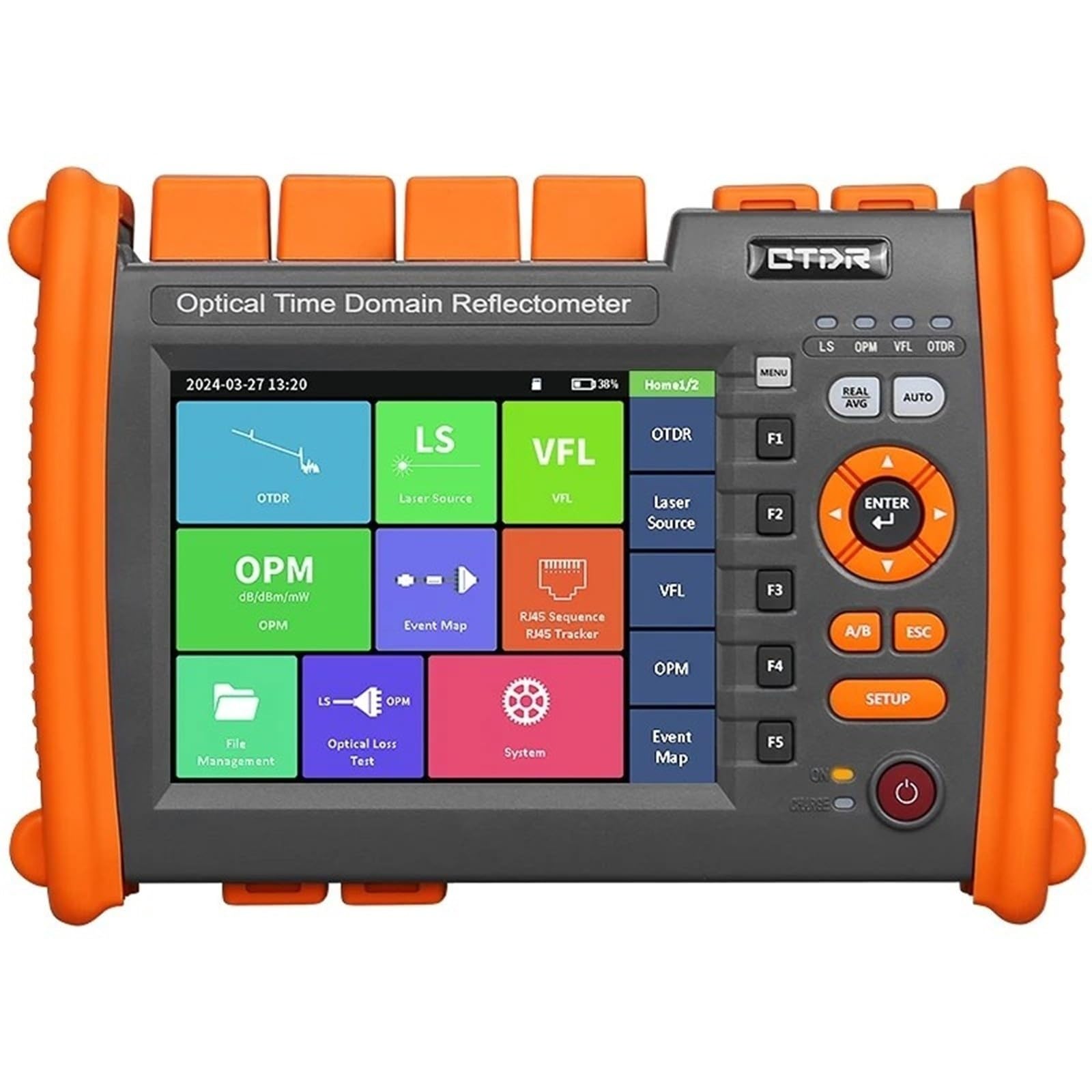 Tester per fibra ottica, Riflettometro ottico nel dominio del tempo 1310/1550nm 32/30dB 120KM Distanza Fibra ottica OTDR