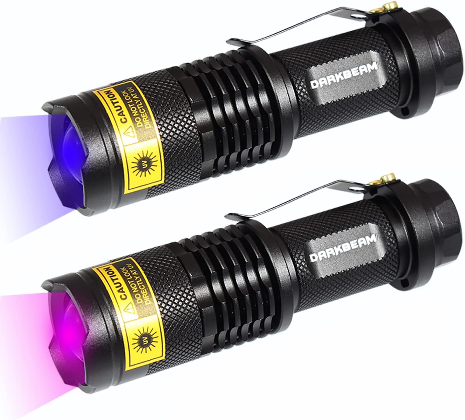 UV 365nm and 395nm Flashlight Light Wood's Lamp Blacklight Ultraviolet LED Portable Mini Handheld Torch Detector for Dog Urine Pet Stains Anti-counterfeiting Identification Resin Curing