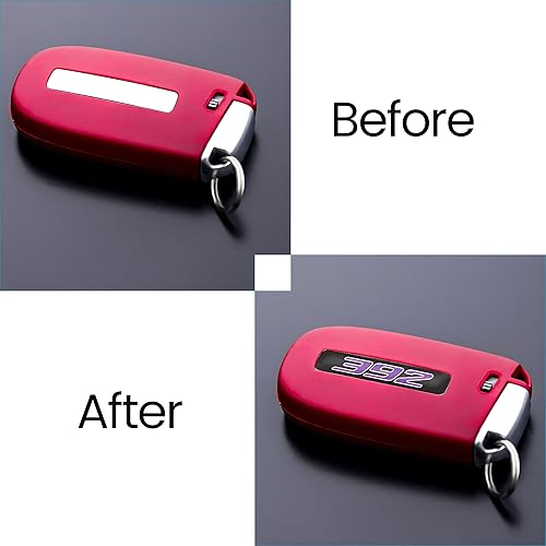 Miniatura 9 de TOOLEPIC Juego de 2 insignias para llavero Dodge Challenger Charger Durango y Jeep Grand Cherokee 2015-2024  Las mejores calcomanías incrustaciones