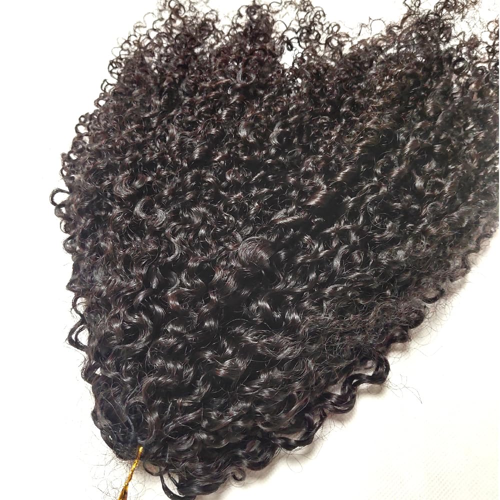 Amazon.com : Kinky Curly Crochet Human Hair Extensions Pre  display picture 1