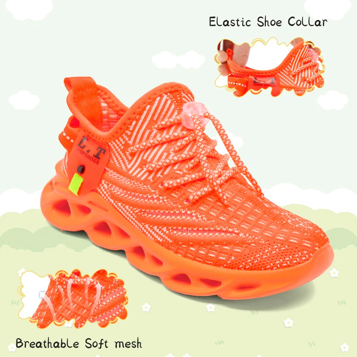 Boys Girls Shoes Slip on Kids Sneakers Running Walking Tennis Casual Lightweight Comfortable Non-Slip Breathable Gym Fashion Shoes for Little Kid/Big Kid