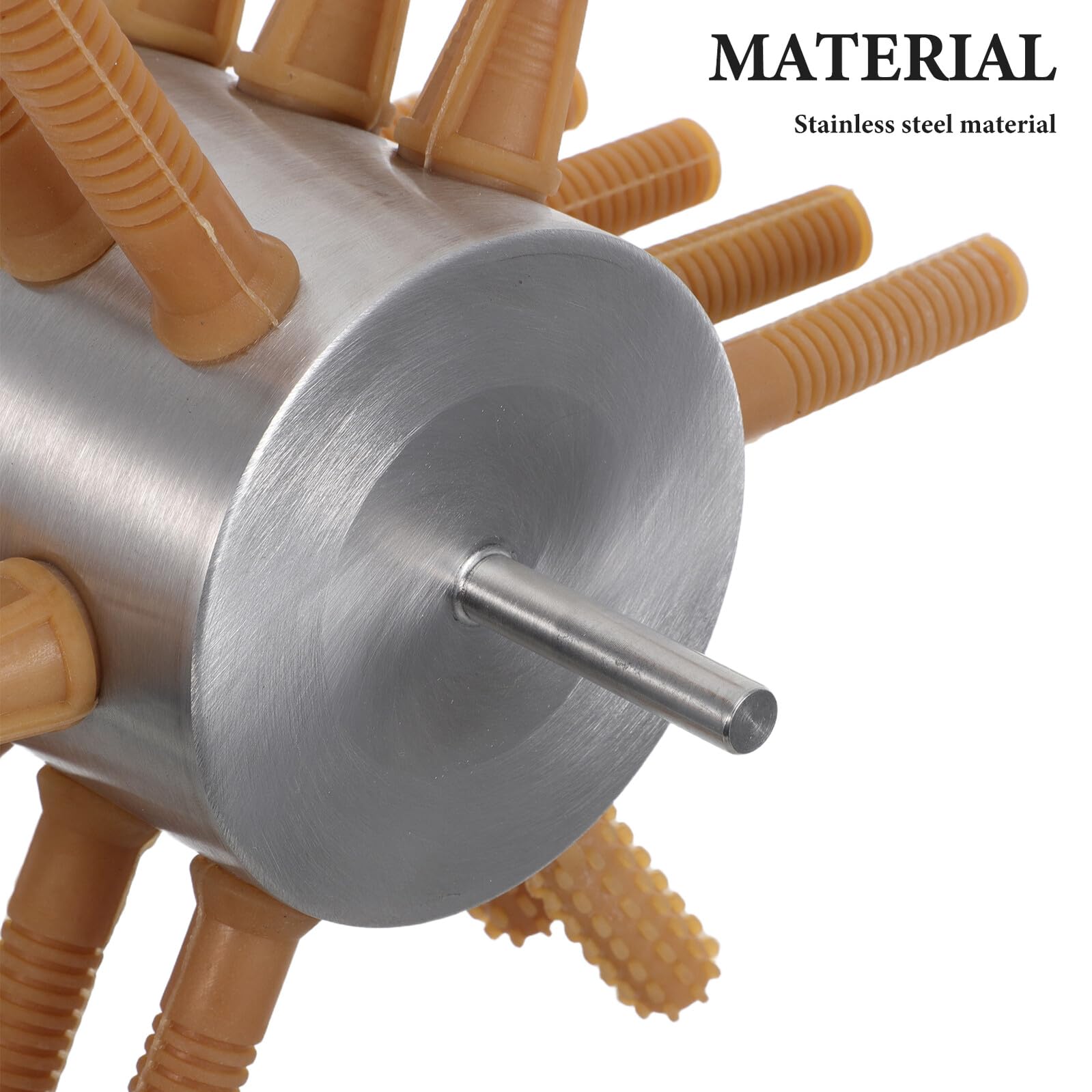 SUPVOX Spiumatrice Portatile per Polli in Acciaio Inox 24 Dita, Macchina Semiautomatica per Spiumatura di Pollame, Attrezzatura Compatta per Lavorazione di Polli, Anatre e Oche, Uso