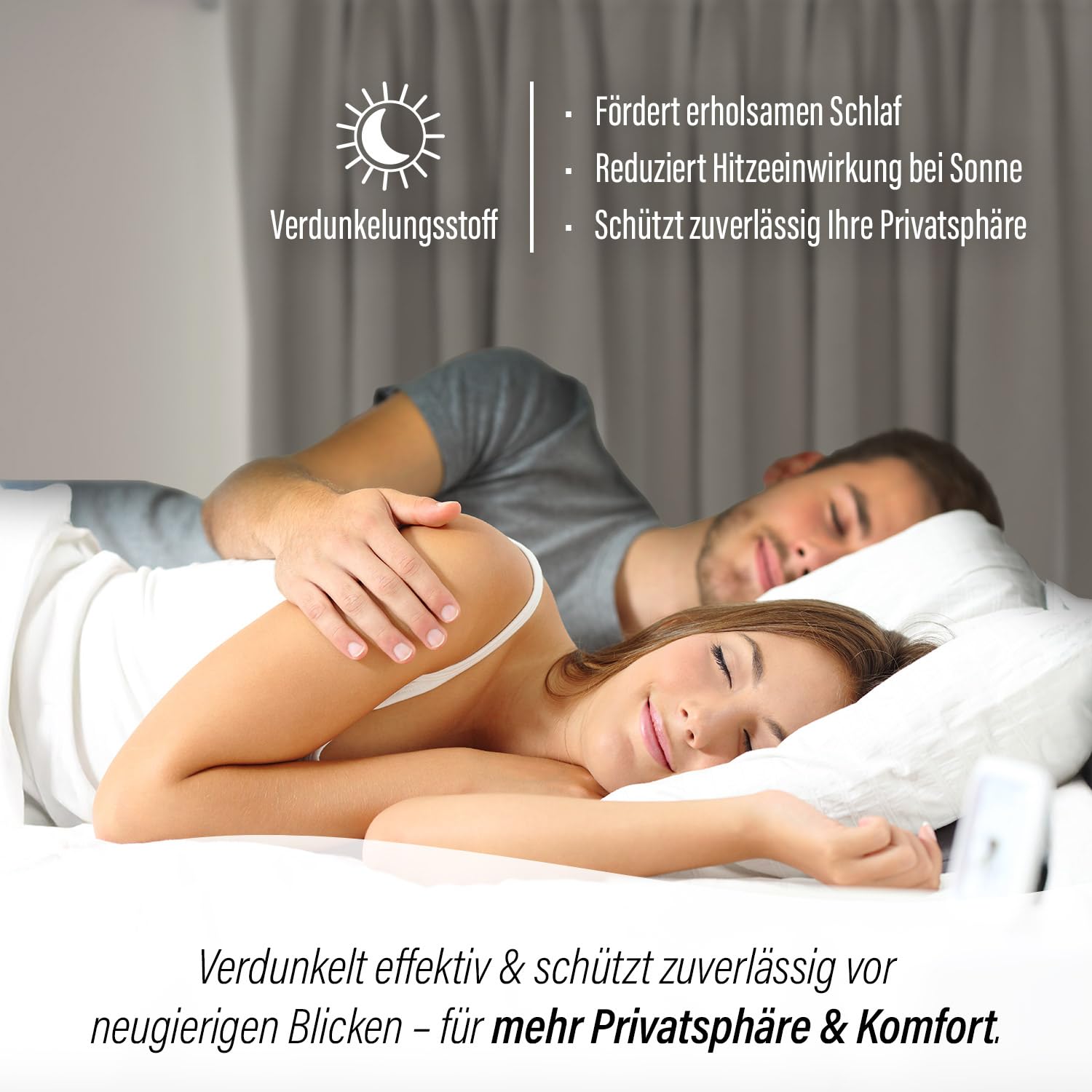 Homing Vorhang Kim Creme 2er Set | Verdunkelungsvorhang inkl. Multifunktionsband | Thermovorhang Hitzeschutz | Akustikvorhang Schalldämmung | Vorhang Blickdicht | Blackout Curtain | 140x245 cm