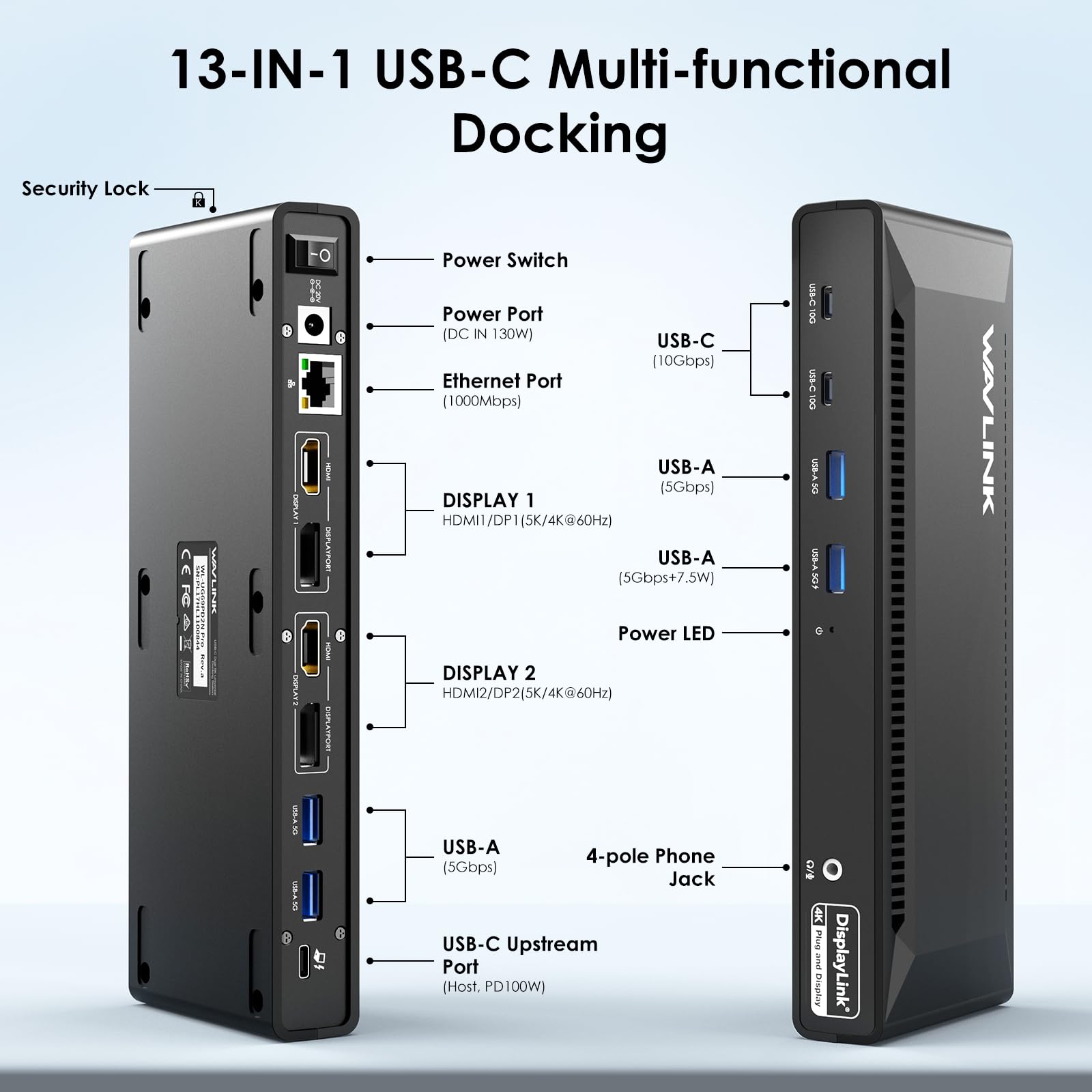 Amazon.co.jp: WAVLINK USB C Displaylink ドッキングステーション