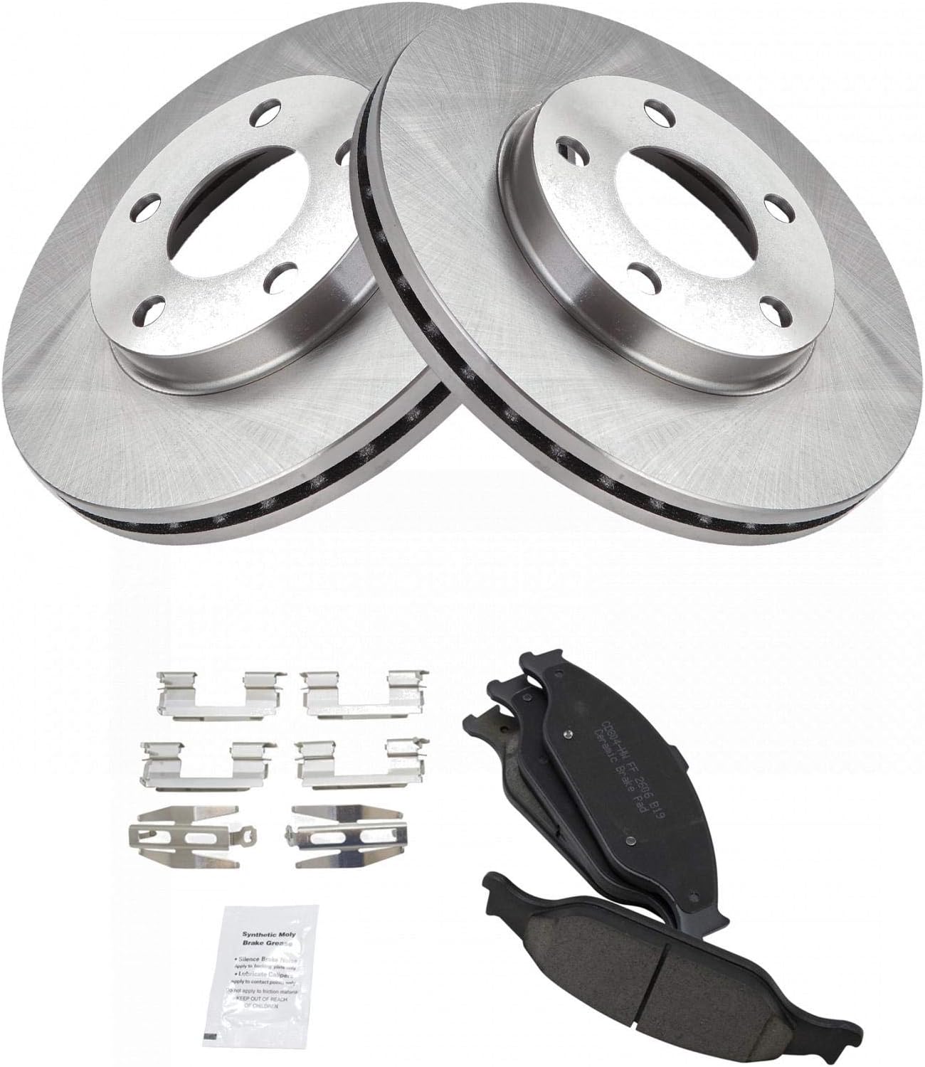 TRQ Front Brake Pad & Rotor Kit for Ford Mustang