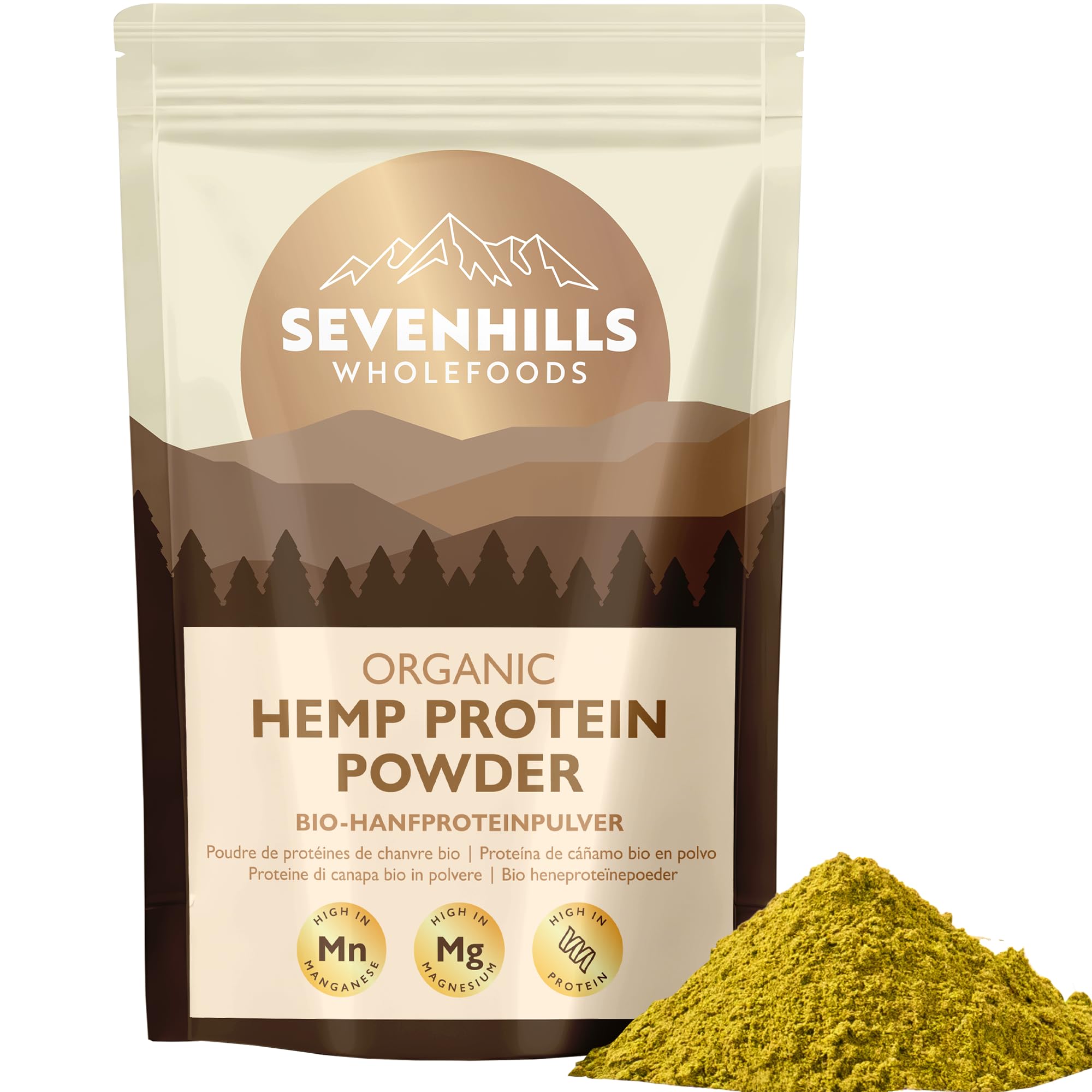 Sevenhills Wholefoods Proteína De Cáñamo Cruda En Polvo Orgánico 3kg
