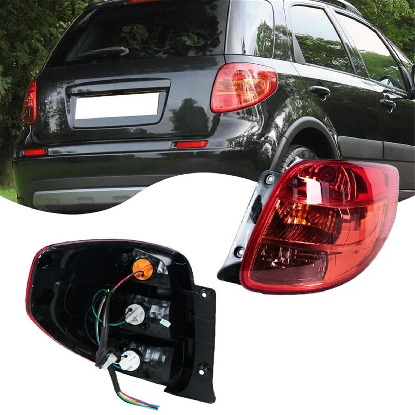 Luz Trasera Para Suzuki Para SX4 Hatchback 2007-2012: Conjunto De Luz Trasera, Freno Y Posición Con Bombilla(bien)