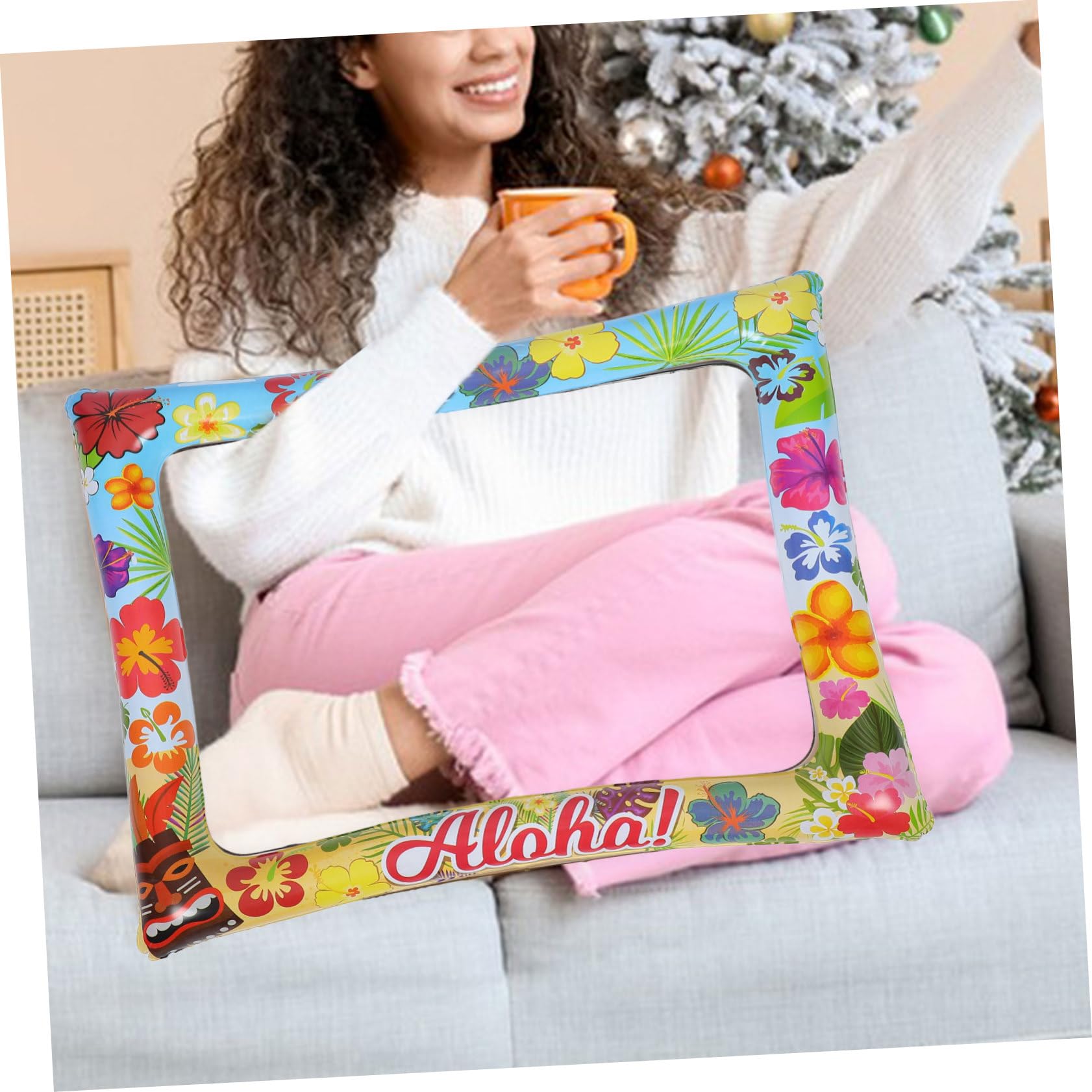 BESPORTBLE 3pezzi Cornice Fotografica Gonfiabile Per Selfie Accessorio Per Feste Estive e Foto Booth Decorazione Per Party Hawaiani e Celebrazioni Con Amici e Famiglia