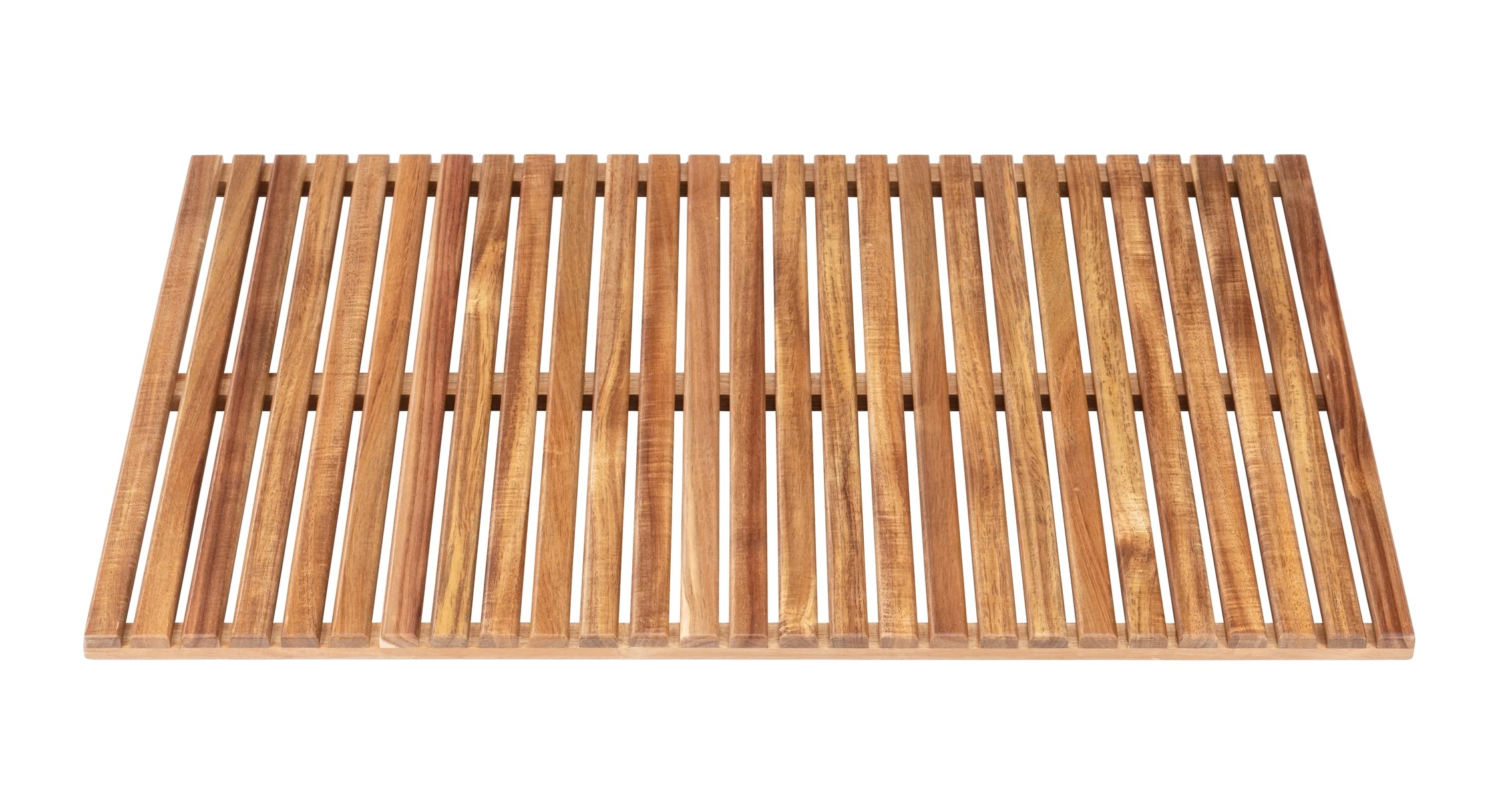 WENKO Caillebotis de bagnoire Acacia FSC® 55x85cm | Caillebotis pour la Douche | Salle de Bain, Piscine, Sauna | avec Pieds antidérapants antiglisse| Sécurité| Acacia Certifé FSC® |55x85cm | Bois