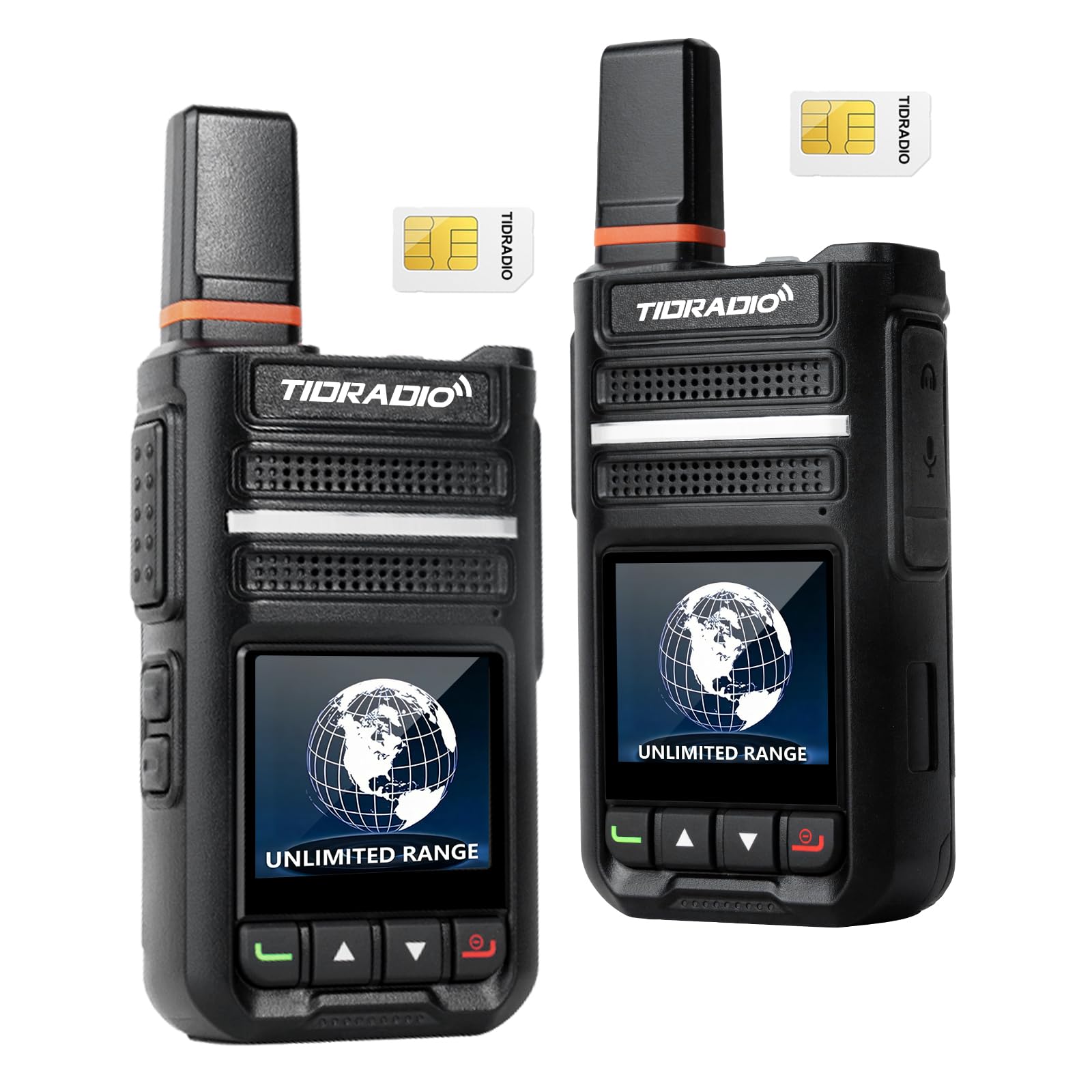 TIDRADIO TD-G18 4G LTE PoC Funkgerät | Globales Walkie-Talkie mit europaweiter Abdeckung & 6000 km Reichweite | 2er-Set mit SIM & Datentarif | Ideal für Teamarbeit, Baustelle, Logistik & Reisen
