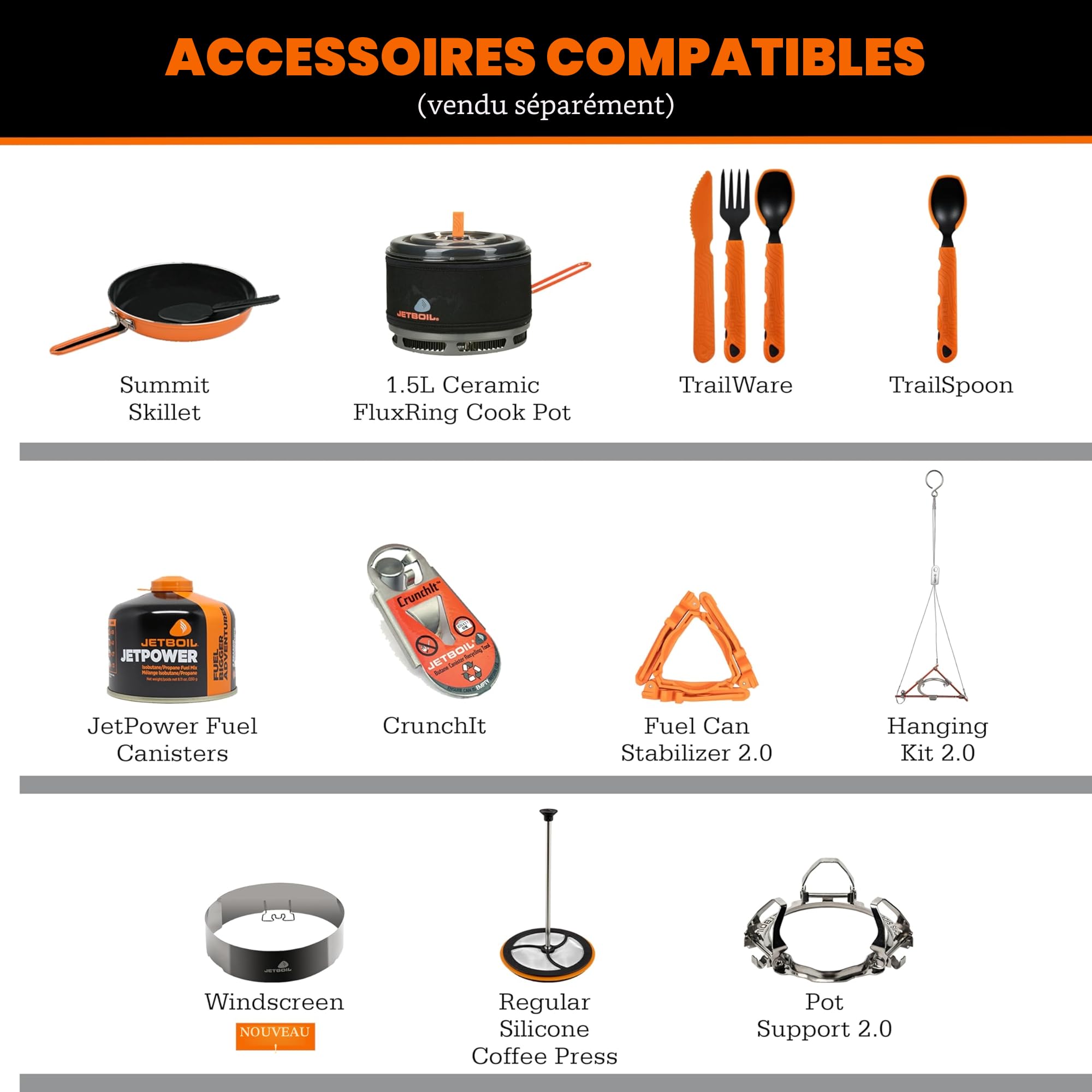 Jetboil Flash Réchaud portable 1 L à ébullition rapide pour camping randonnée avec allumage automatique en 1 étape, brûleur propane/isobutane avec tasse de cuisson, camouflage foncé