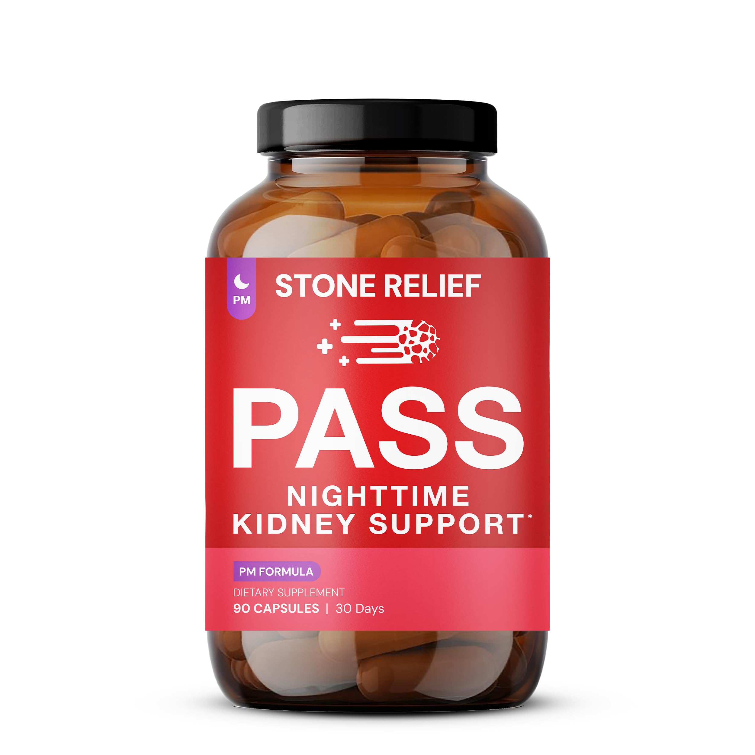 STONE RELIEF Nighttime Herbal Kidney Support for Comfort &amp; Relaxation | Chanca Piedra Formula for Urinary Flow &amp; Routine Use | 90 Capsules